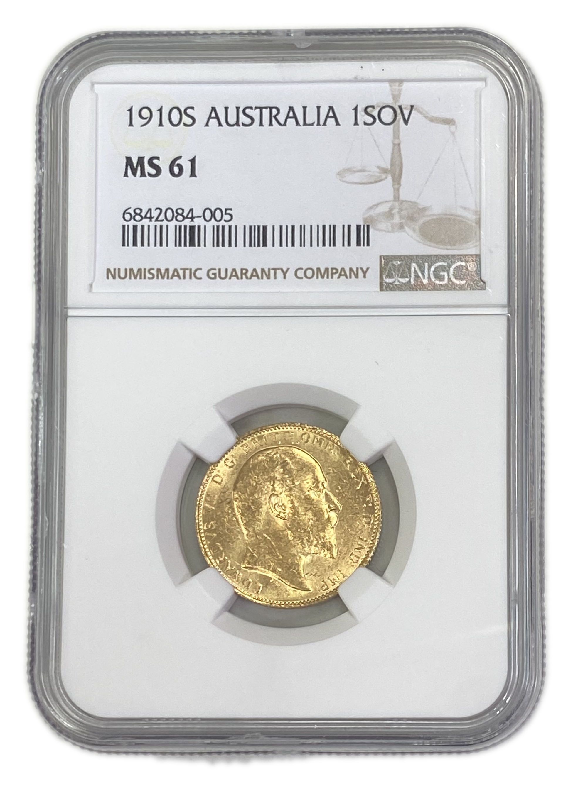 England (Great Britain) – Australia Sydney – 1 Sovereign 1910 S – Edward VII – NGC MS 61 - Gold 917, 7.988g - 1 0