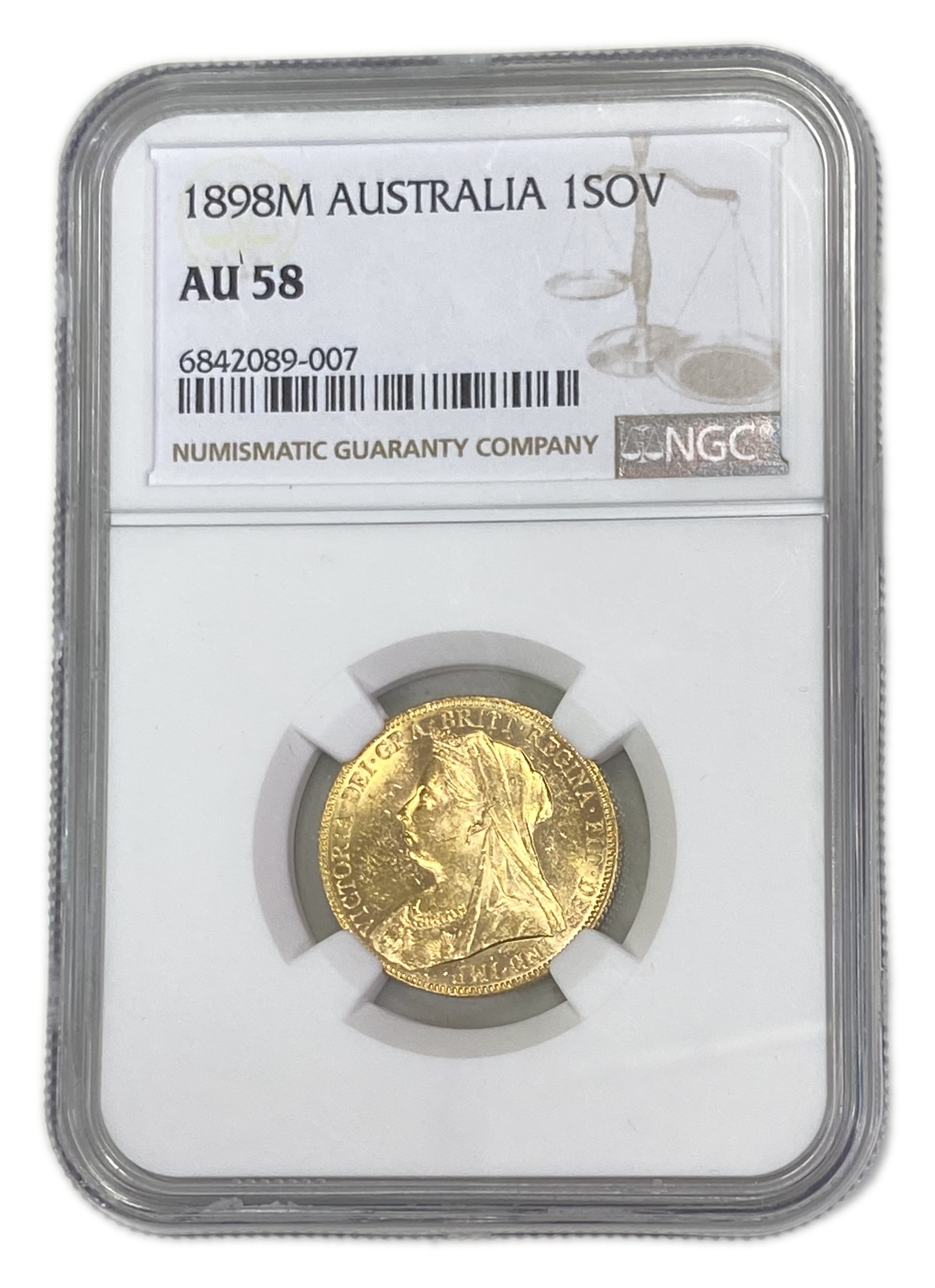 England (Great Britain) – Australia Melbourne – 1 Sovereign 1898 M – Victoria – NGC AU 58 - Gold 917, 7.988g - 1 0