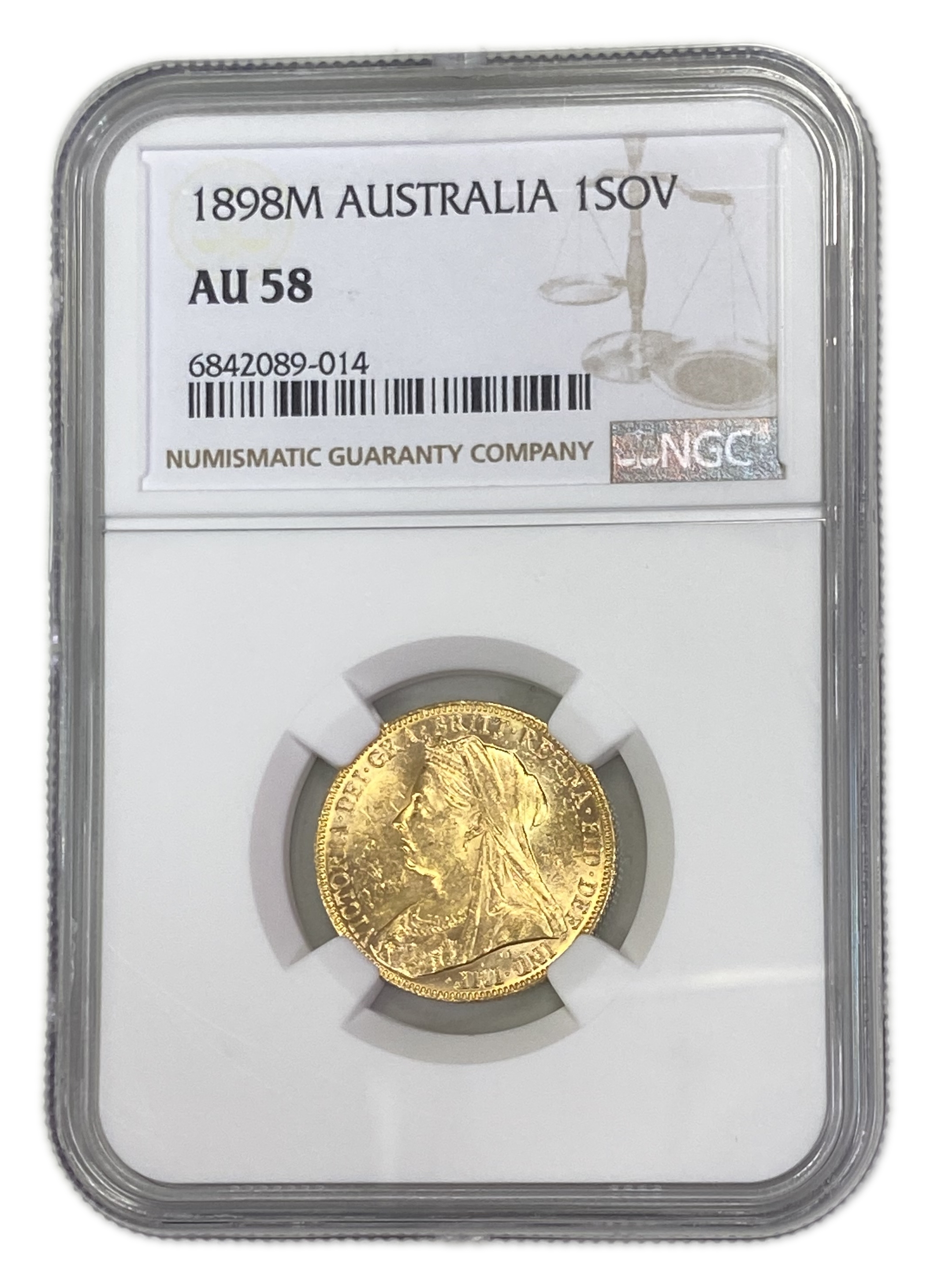 England (Great Britain) – Australia Melbourne – 1 Sovereign 1898 M – Victoria – NGC AU 58 - Gold 917, 7.988g - 1 0