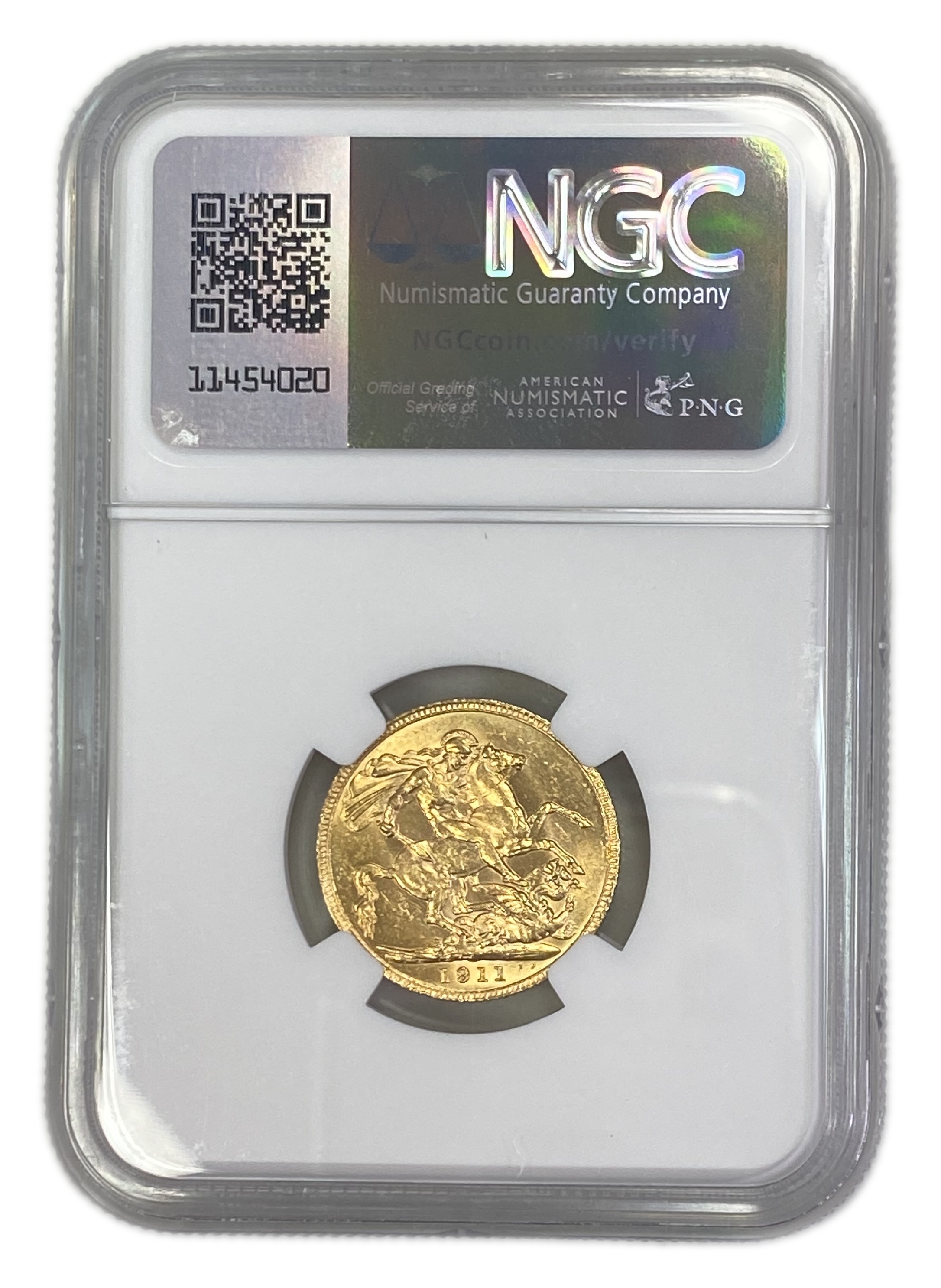 England (Great Britain) – 1 Sovereign 1911 – Edward VII – NGC MS 61 - Gold 917, 7.988g - 1 1