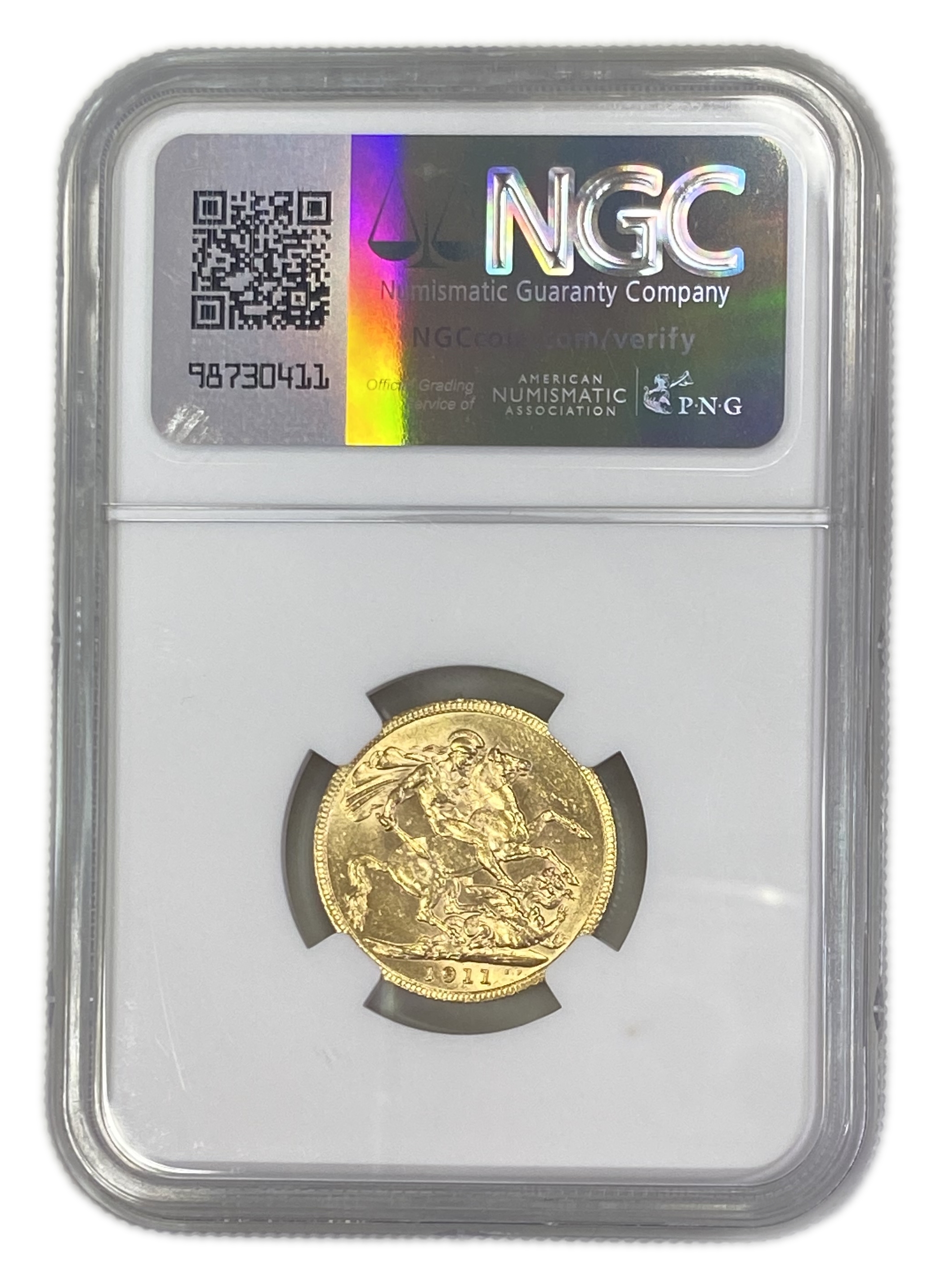 England (Great Britain) – 1 Sovereign 1911 – Edward VII – NGC MS 60 - Gold 917, 7.988g - 1 1