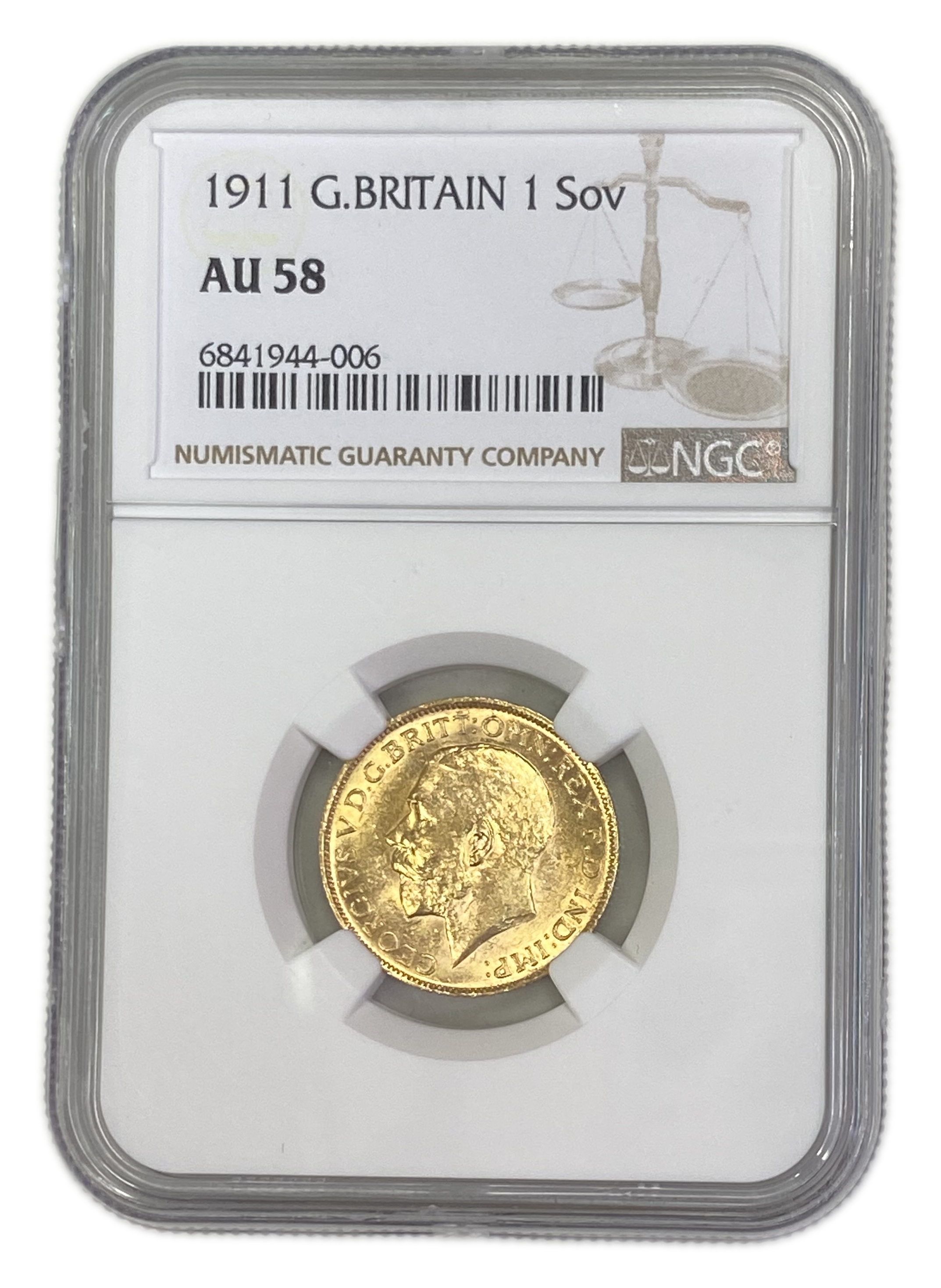England (Great Britain) – 1 Sovereign 1911 – Edward VII – NGC AU 58 - Gold 917, 7.988g - 1 0