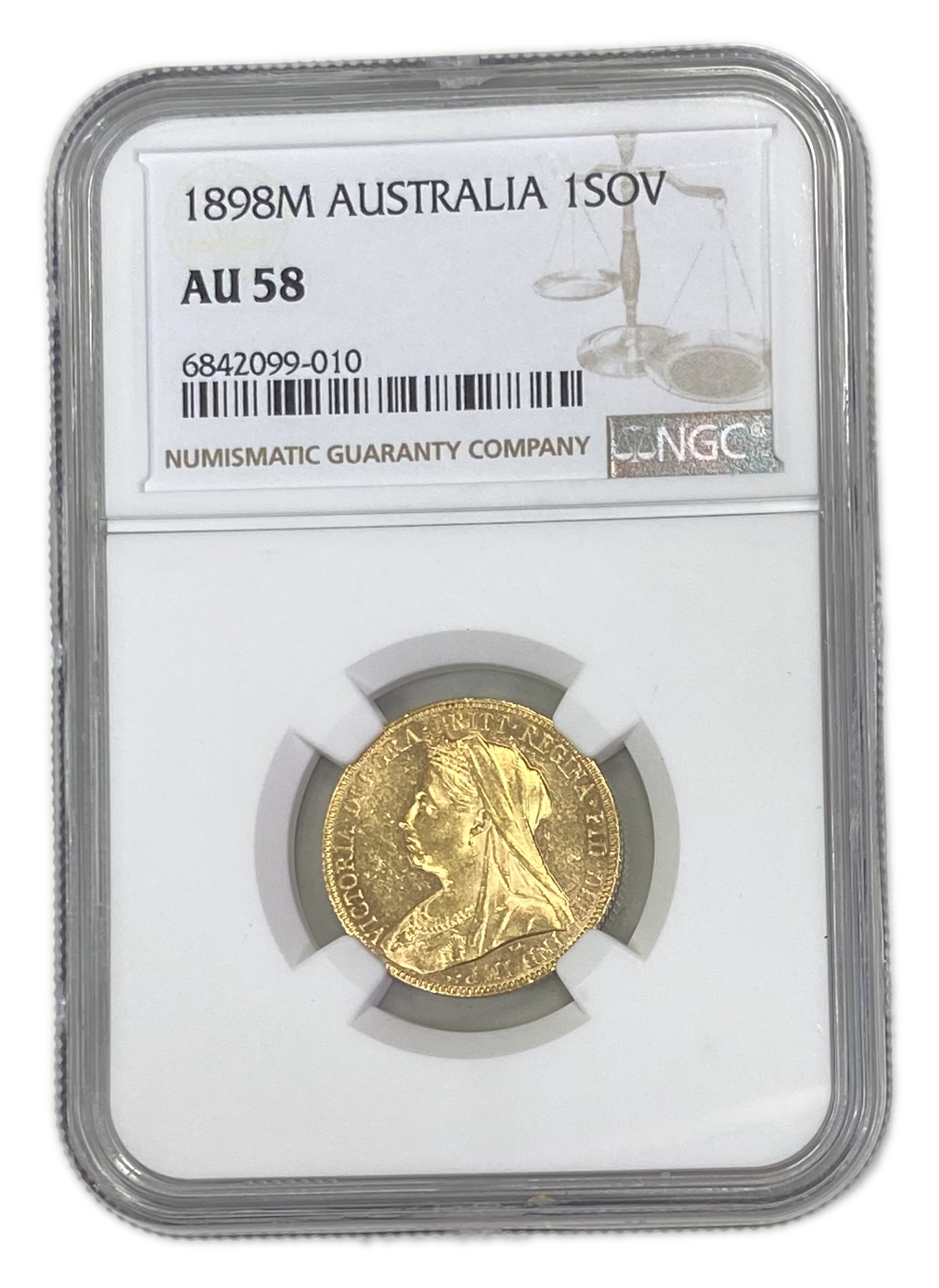 England (Great Britain) – Australia Melbourne – 1 Sovereign 1898 M – Victoria – NGC AU 58 - Gold 917, 7.988g - 1 0