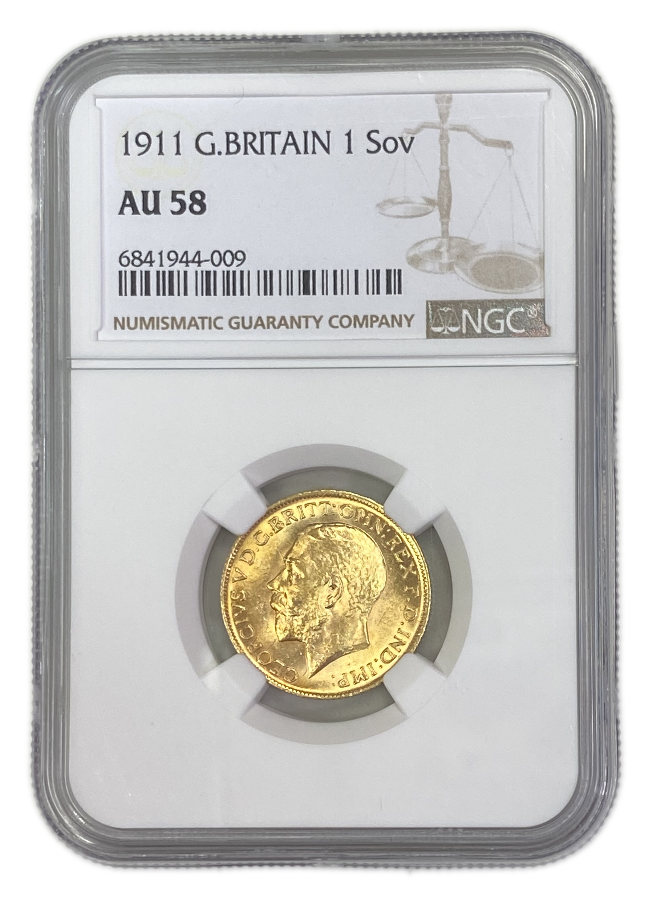 England (Great Britain) – 1 Sovereign 1911 – Edward VII – NGC AU 58 - Gold 917, 7.988g - 1 0