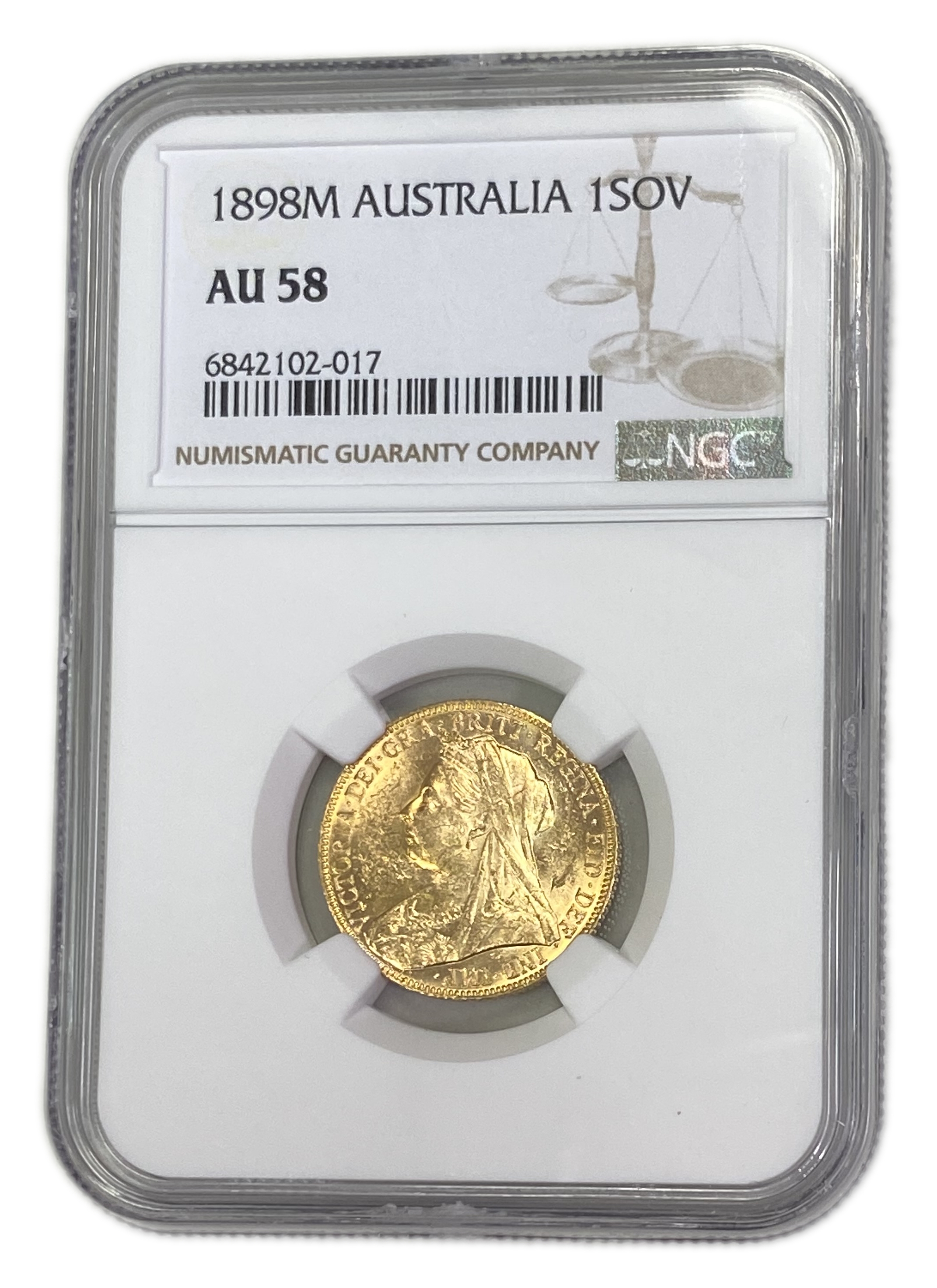 England (Great Britain) – Australia Melbourne – 1 Sovereign 1898 M – Victoria – NGC AU 58 - Gold 917, 7.988g - 1 0