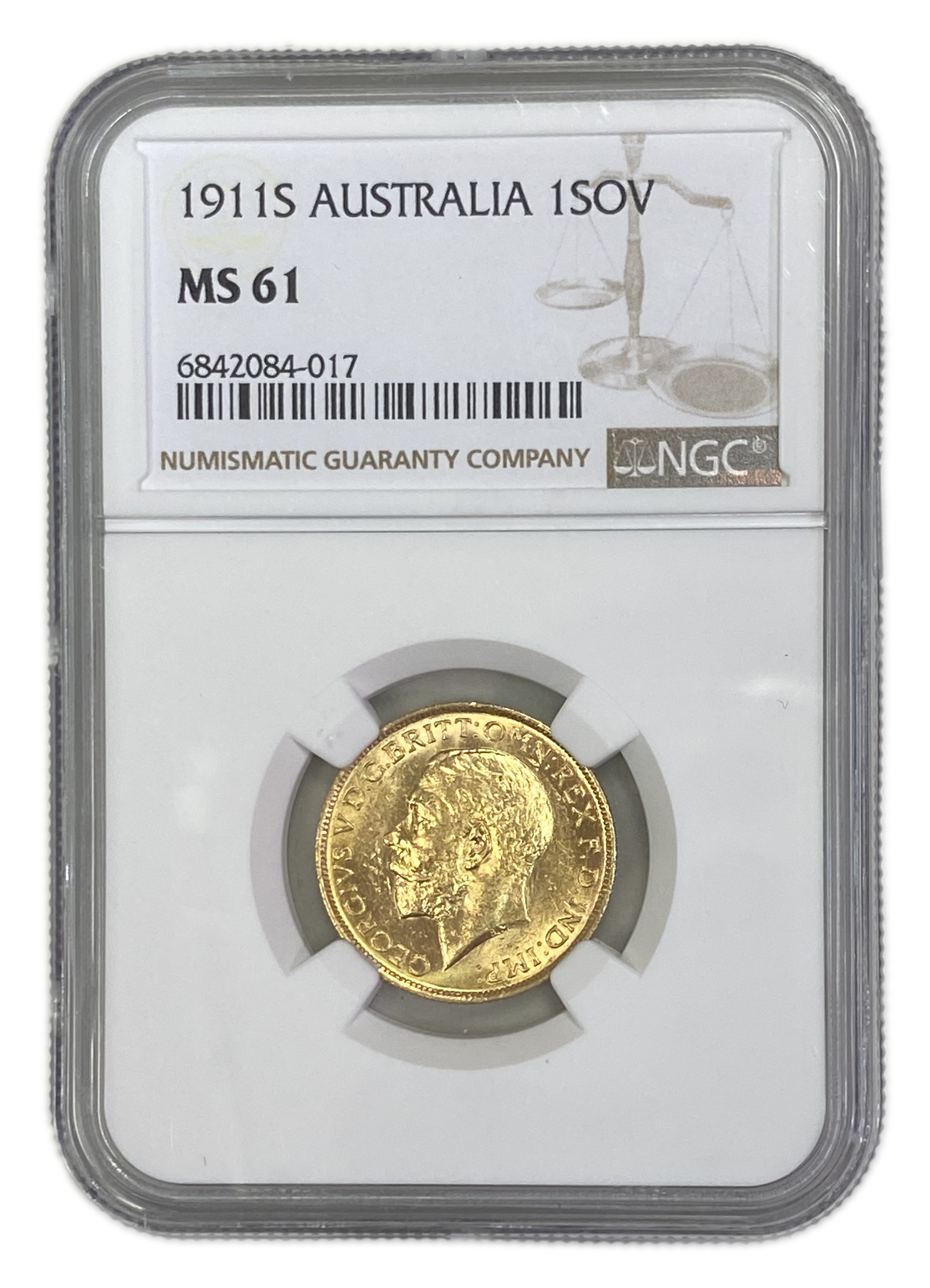 England (Great Britain) – Australia Sydney – 1 Sovereign 1911 S – Edward VII – NGC MS 61 - Gold 917, 7.988g - 1 0