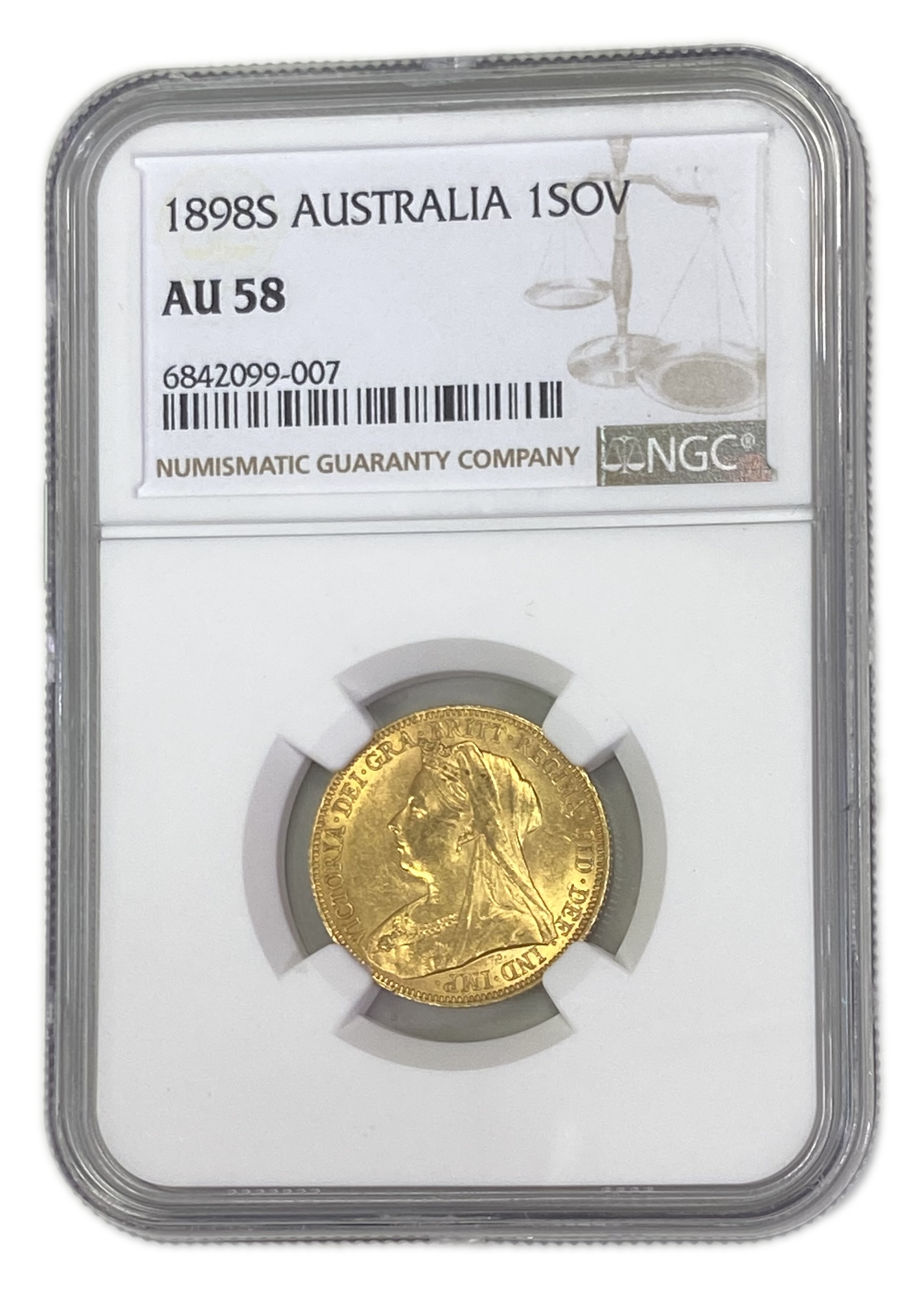 England (Great Britain) – Australia Sydney– 1 Sovereign 1898 S – Victoria – NGC AU 58 - Gold 917, 7.988g - 1 0