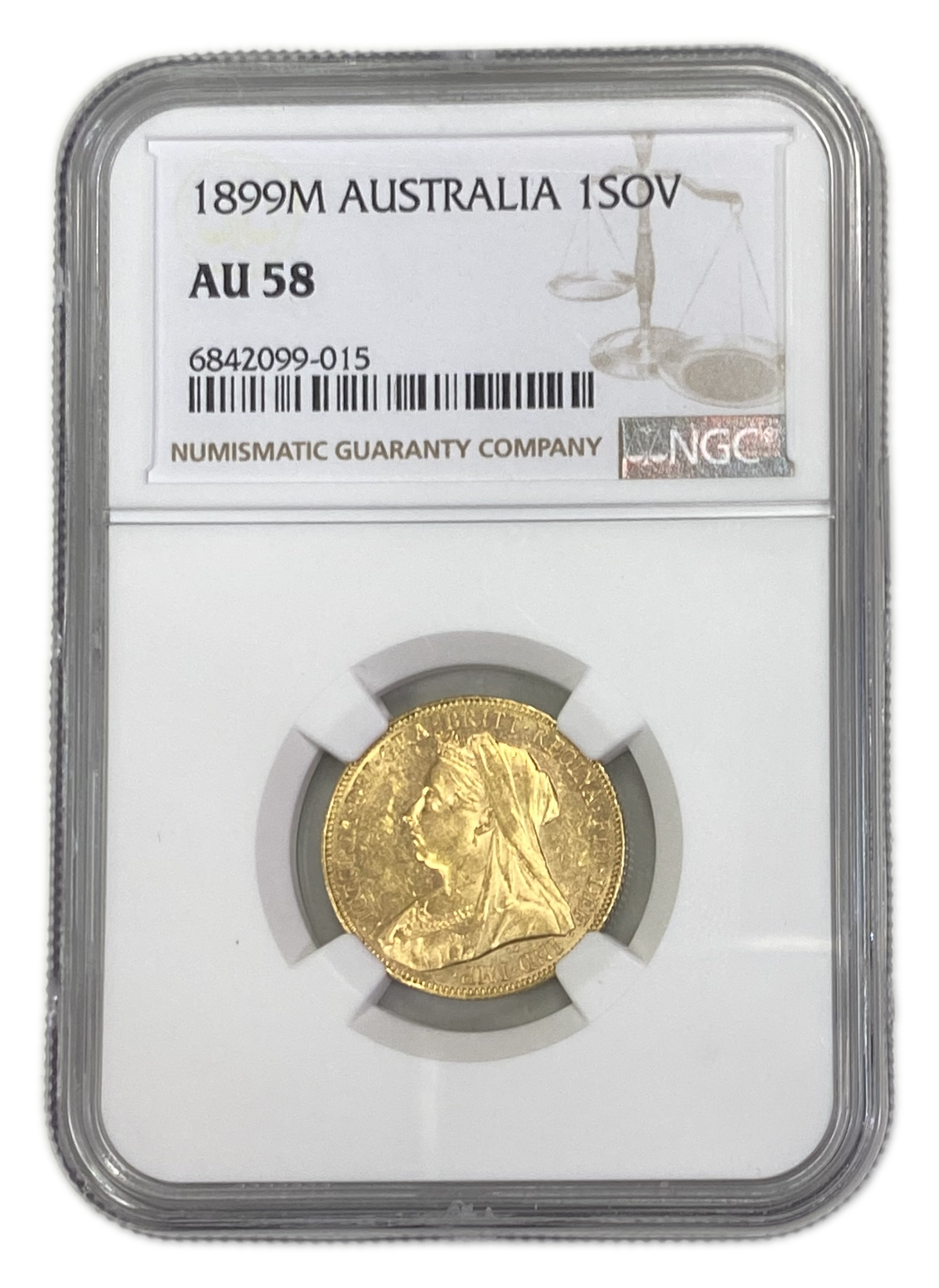 England (Great Britain) – Australia Melbourne – 1 Sovereign 1899 M – Victoria – NGC AU 58 - Gold 917, 7.988g - 1 0