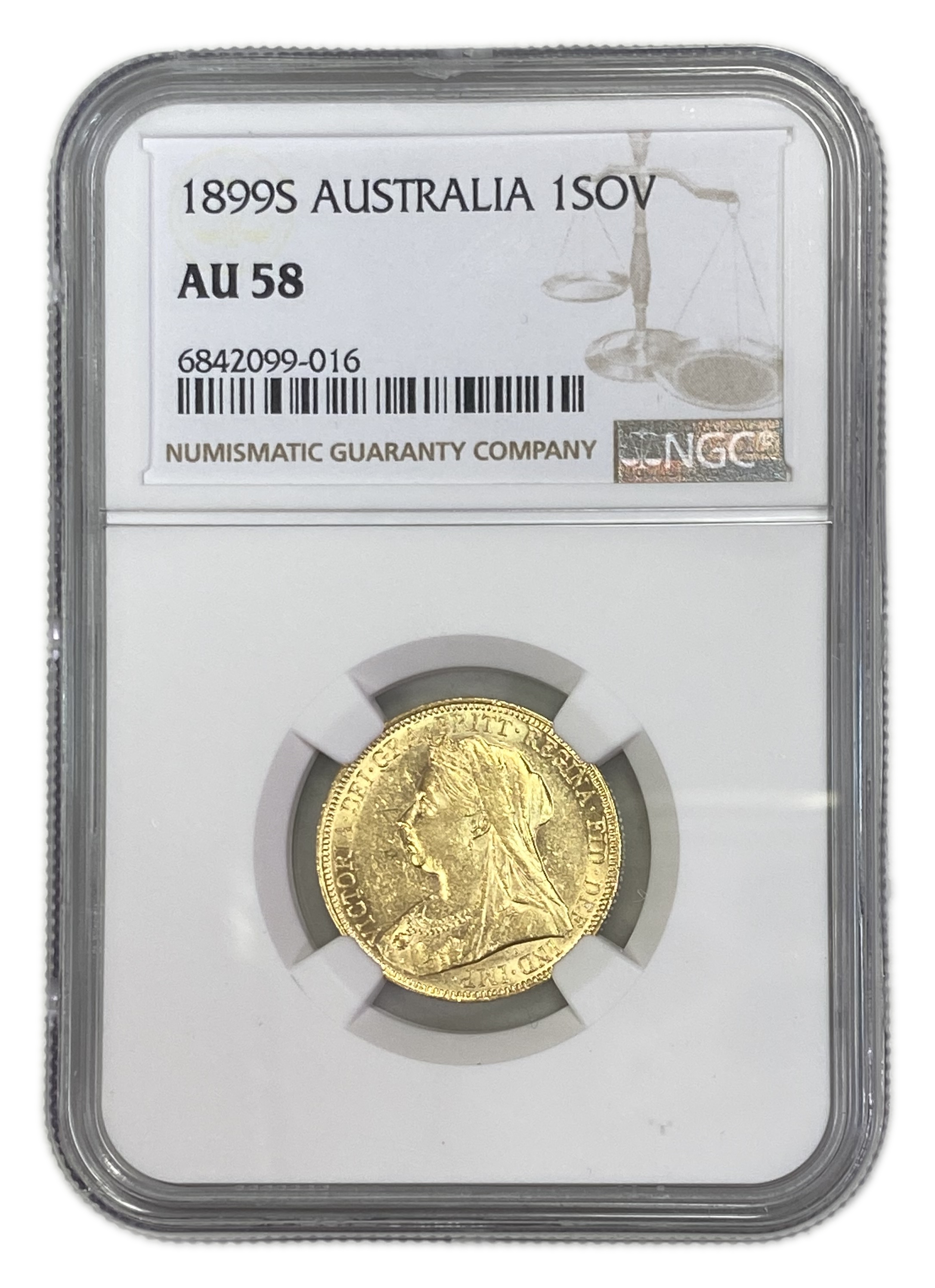 England (Great Britain) – Australia Sydney– 1 Sovereign 1899 S – Victoria – NGC AU 58 - Gold 917, 7.988g - 1 0