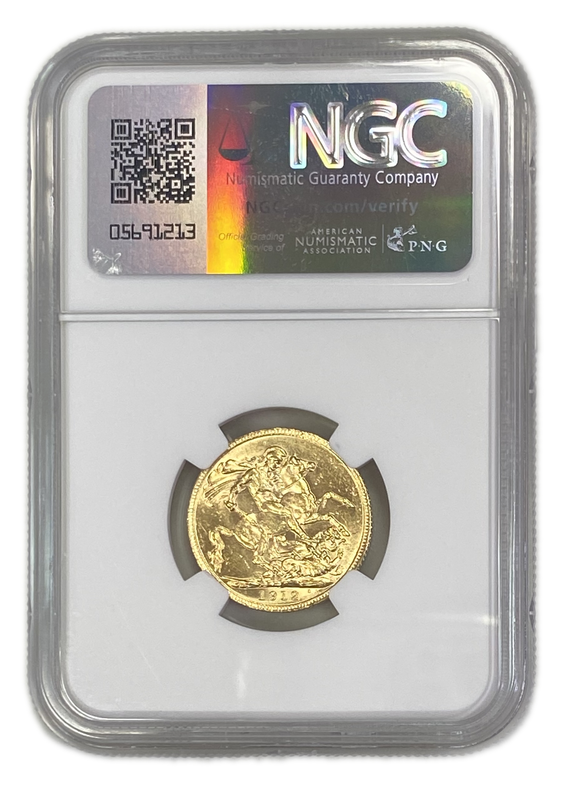 England (Great Britain) – 1 Sovereign 1912 – Edward VII – NGC AU 58 - Gold 917, 7.988g - 1 1