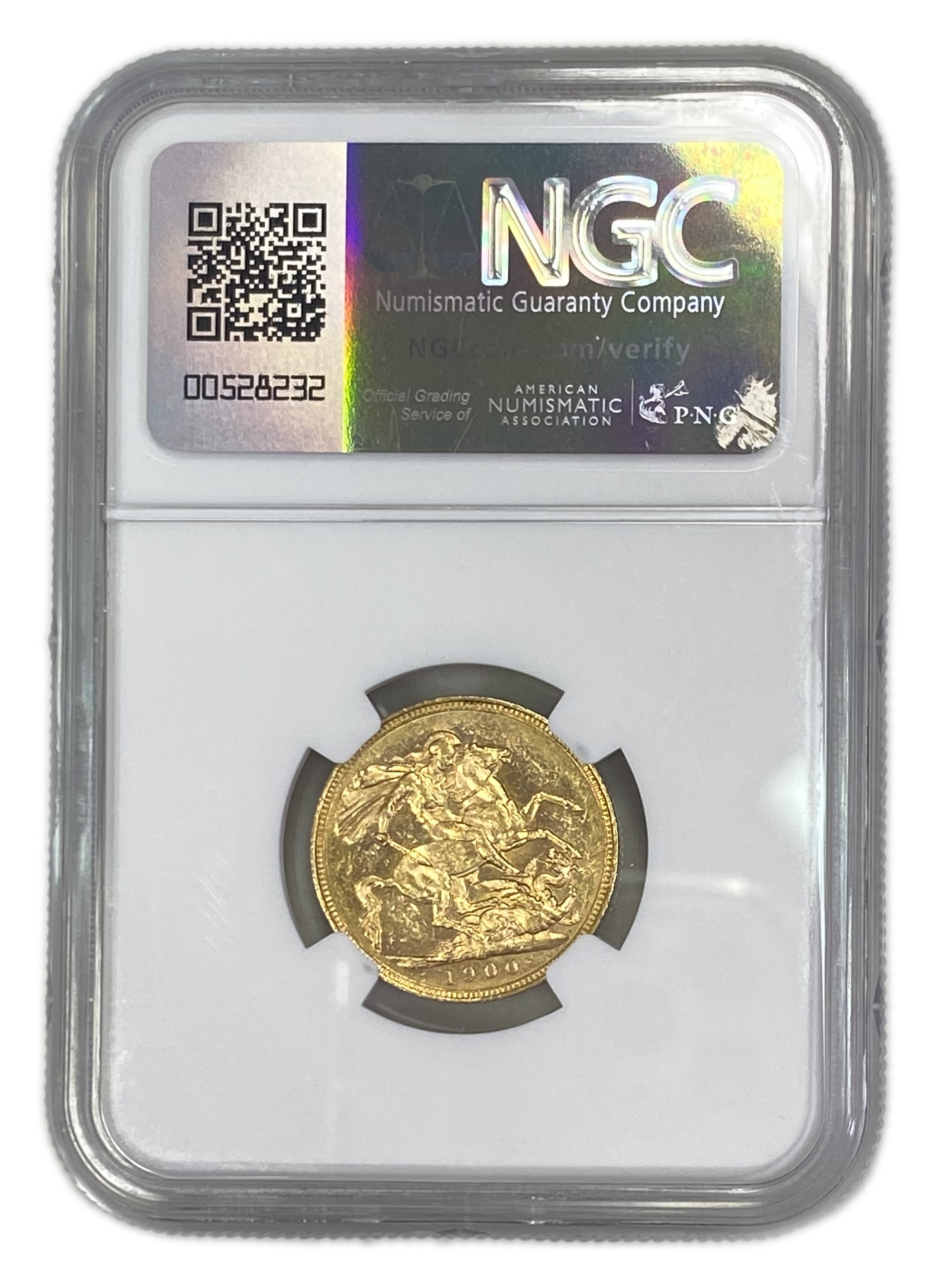 England (Great Britain) – Australia Melbourne – 1 Sovereign 1900 M – Victoria – NGC MS 60 - Gold 917, 7.988g - 1 1
