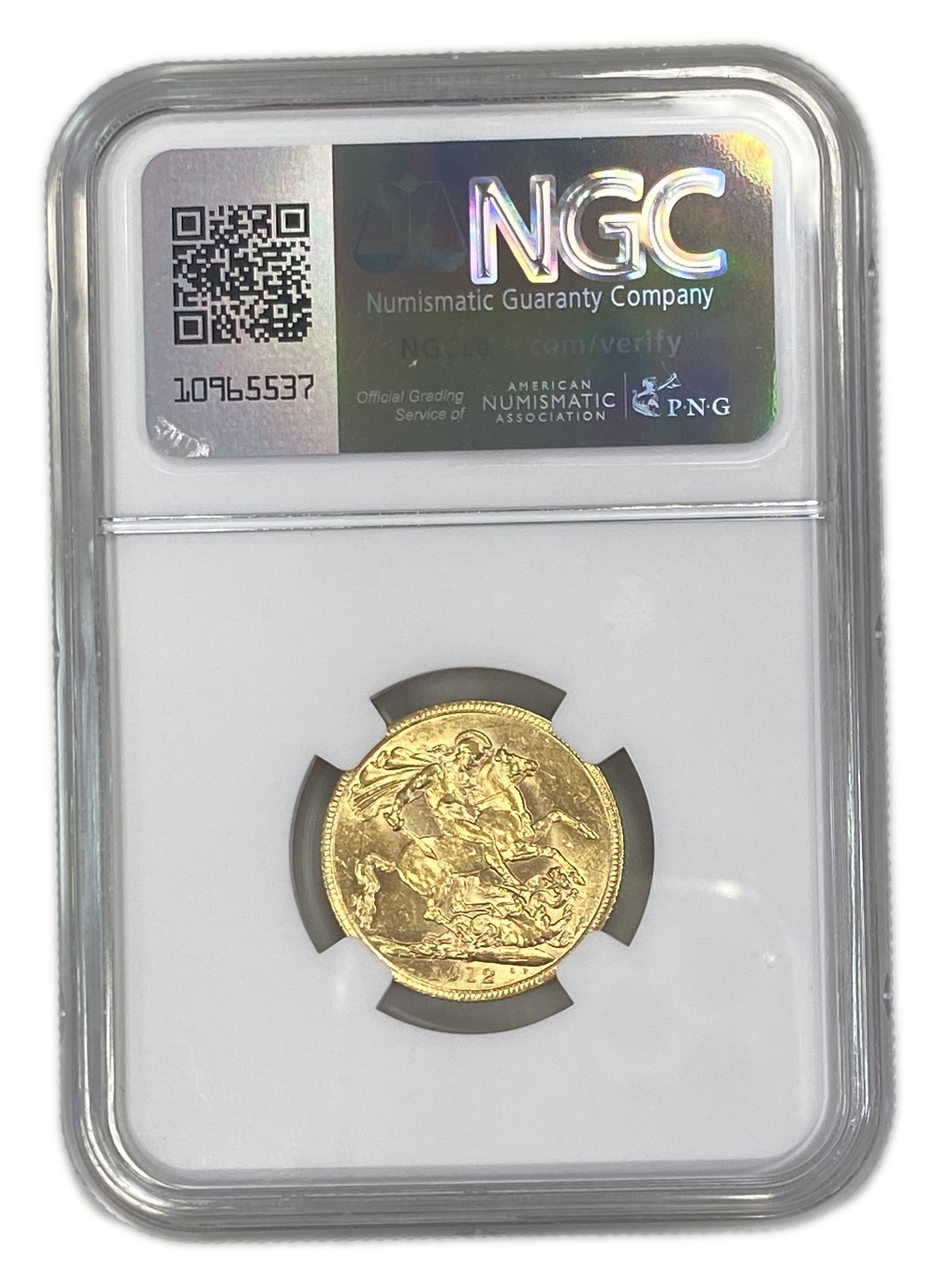 England (Great Britain) – 1 Sovereign 1912 – Edward VII – NGC AU 58 - Gold 917, 7.988g - 1 1