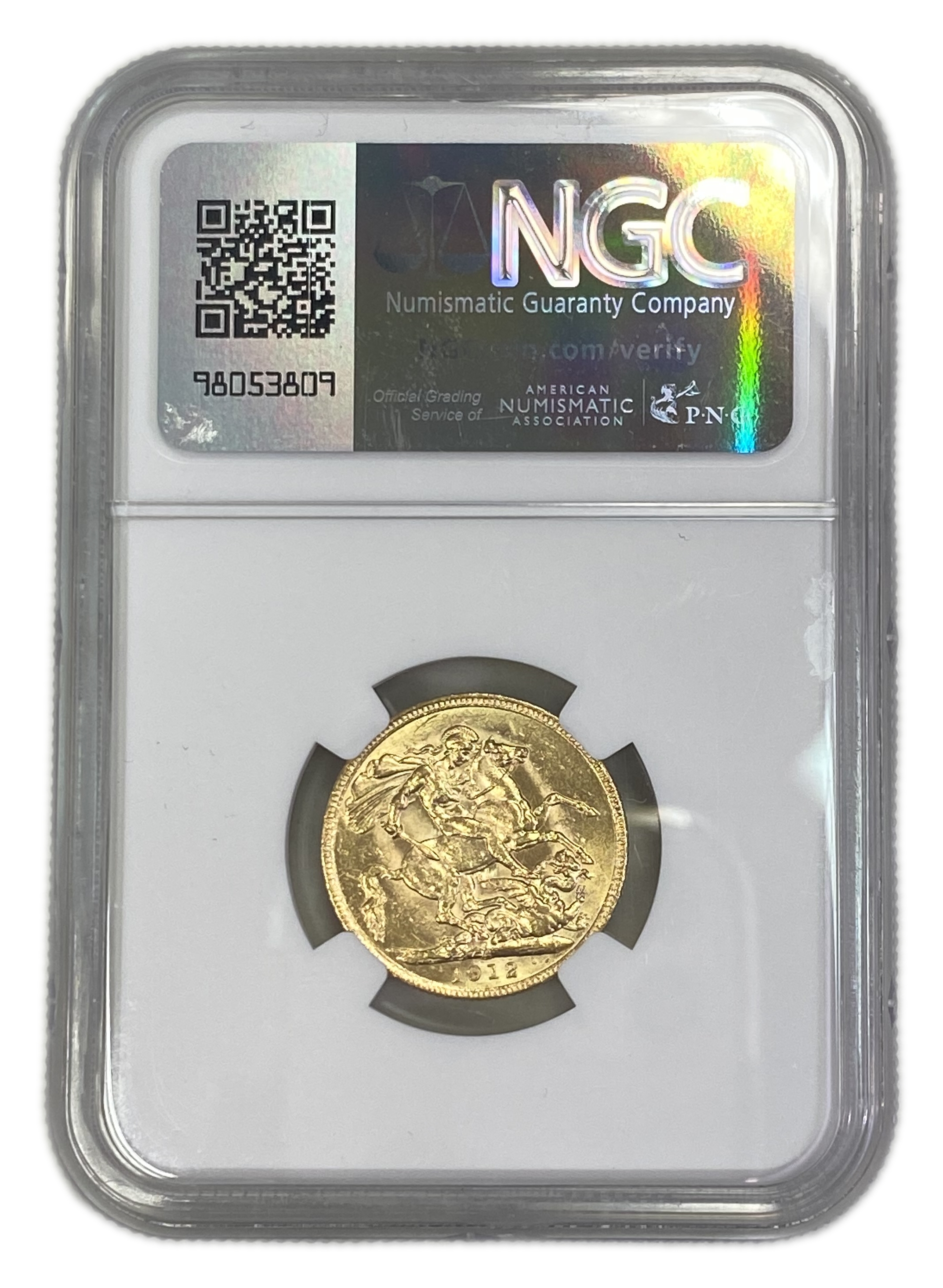 England (Great Britain) – Australia Melbourne – 1 Sovereign 1912 M – Edward VII – NGC AU 58 - Gold 917, 7.988g - 1 1