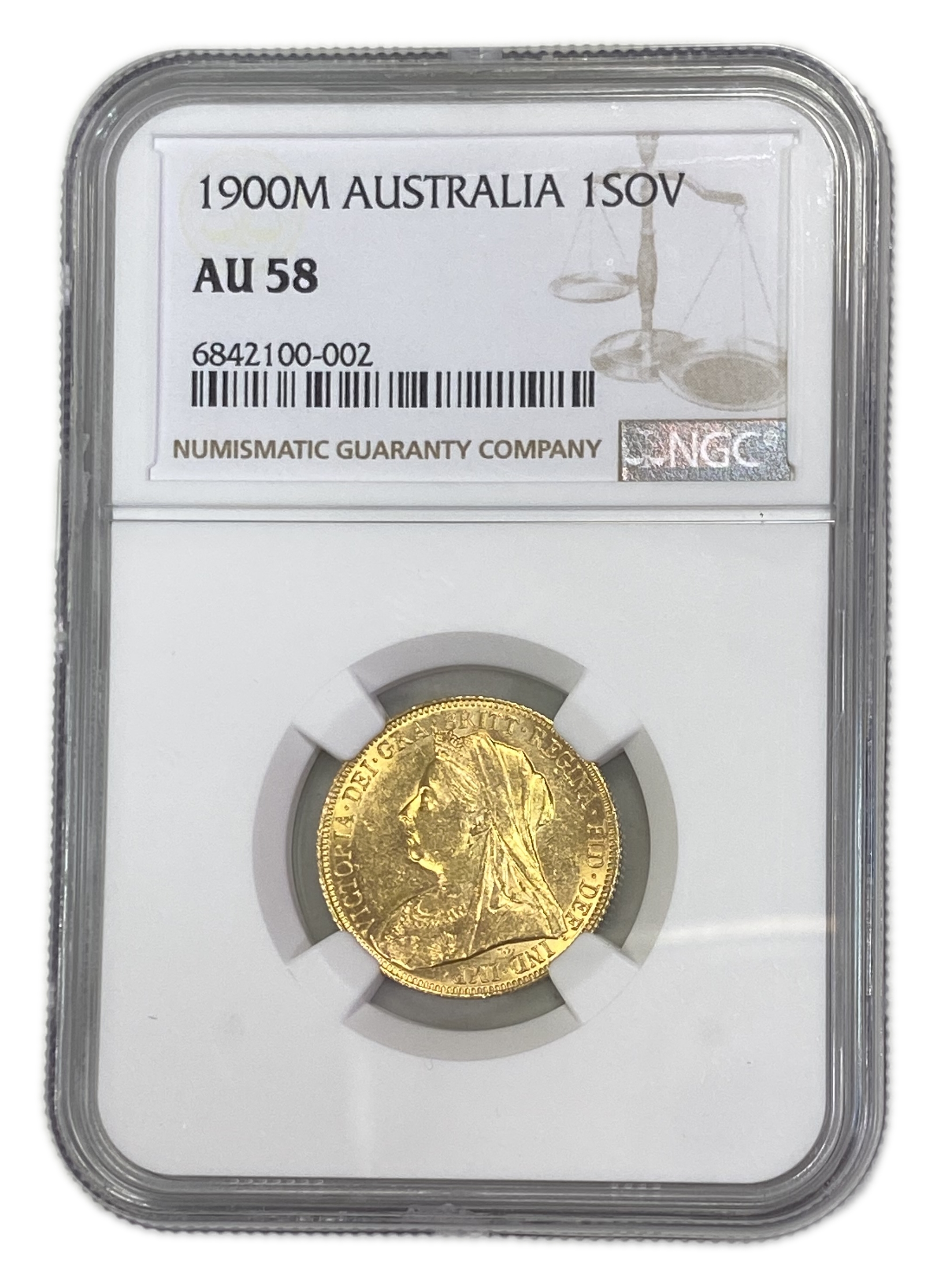 England (Great Britain) – Australia Melbourne – 1 Sovereign 1900 M – Victoria – NGC AU 58 - Gold 917, 7.988g - 1 0