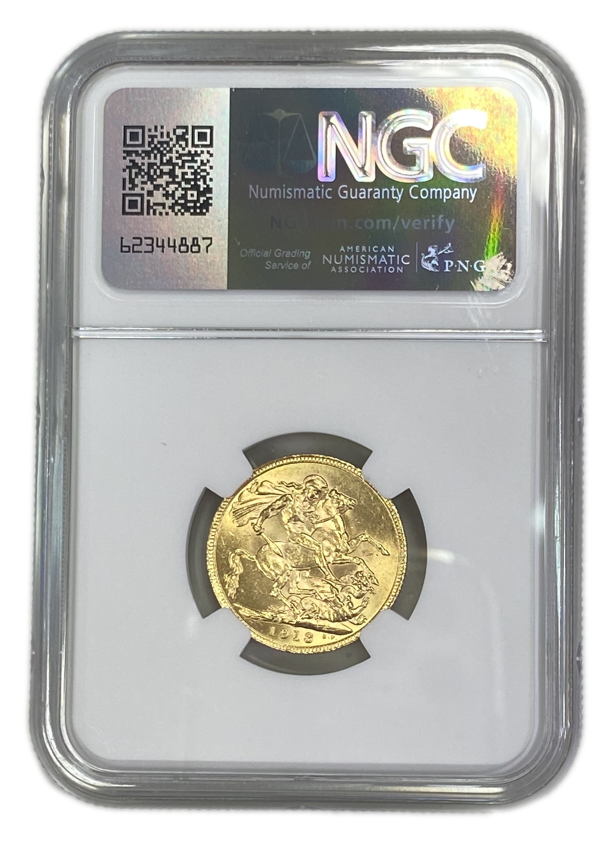 England (Great Britain) – 1 Sovereign 1913 – Edward VII – NGC MS 62 - Gold 917, 7.988g - 1 1
