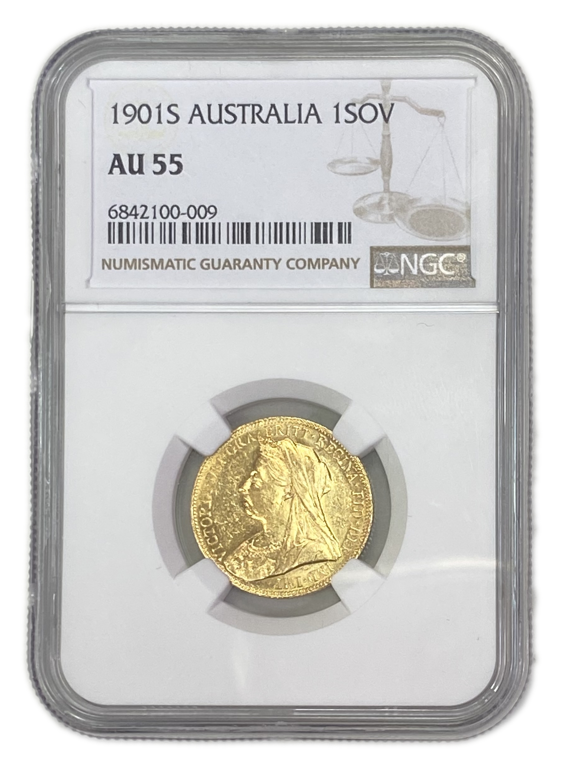 England (Great Britain) – Australia Sydney– 1 Sovereign 1901 S – Victoria – NGC AU 55 - Gold 917, 7.988g - 1 0