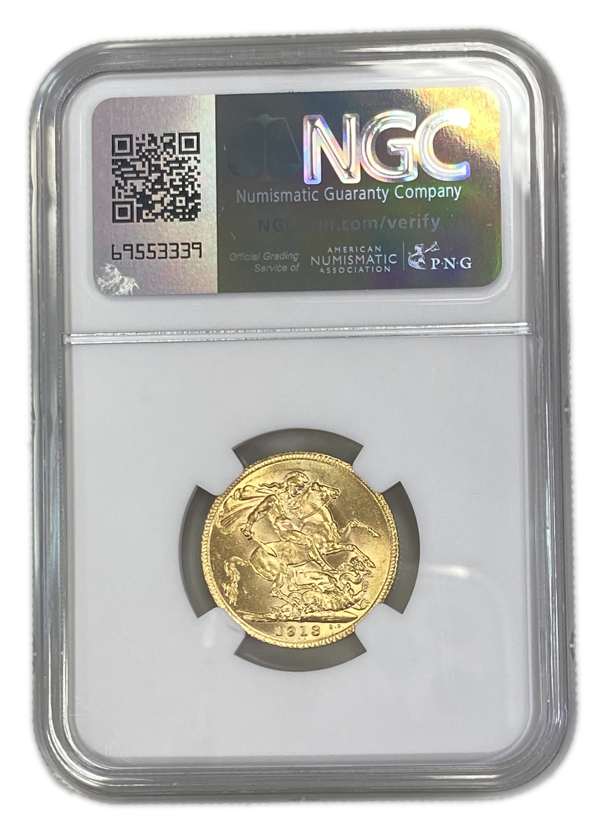 England (Great Britain) – 1 Sovereign 1913 – Edward VII – NGC MS 61 - Gold 917, 7.988g - 1 1