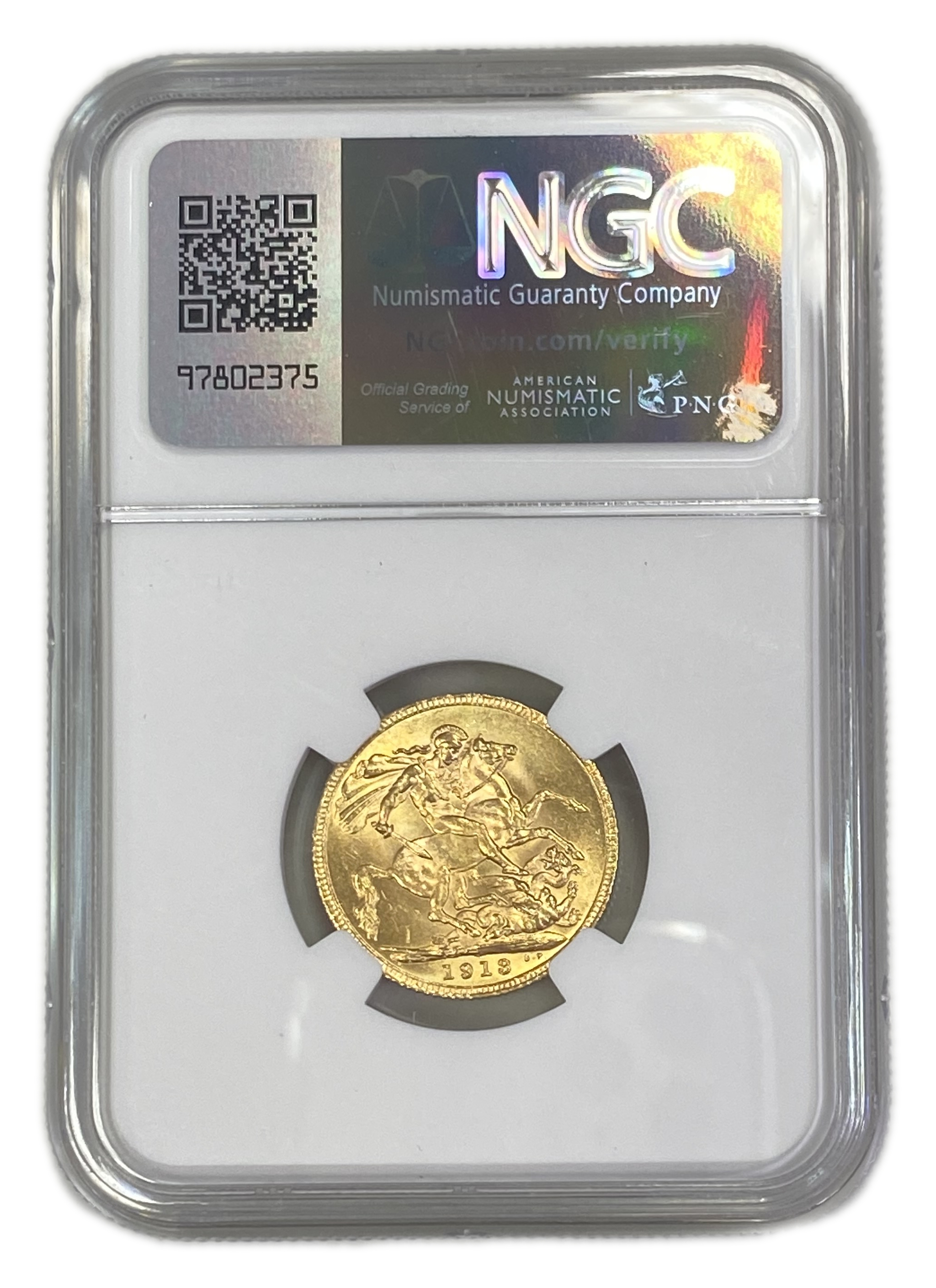 England (Great Britain) – 1 Sovereign 1913 – Edward VII – NGC MS 61 - Gold 917, 7.988g - 1 1