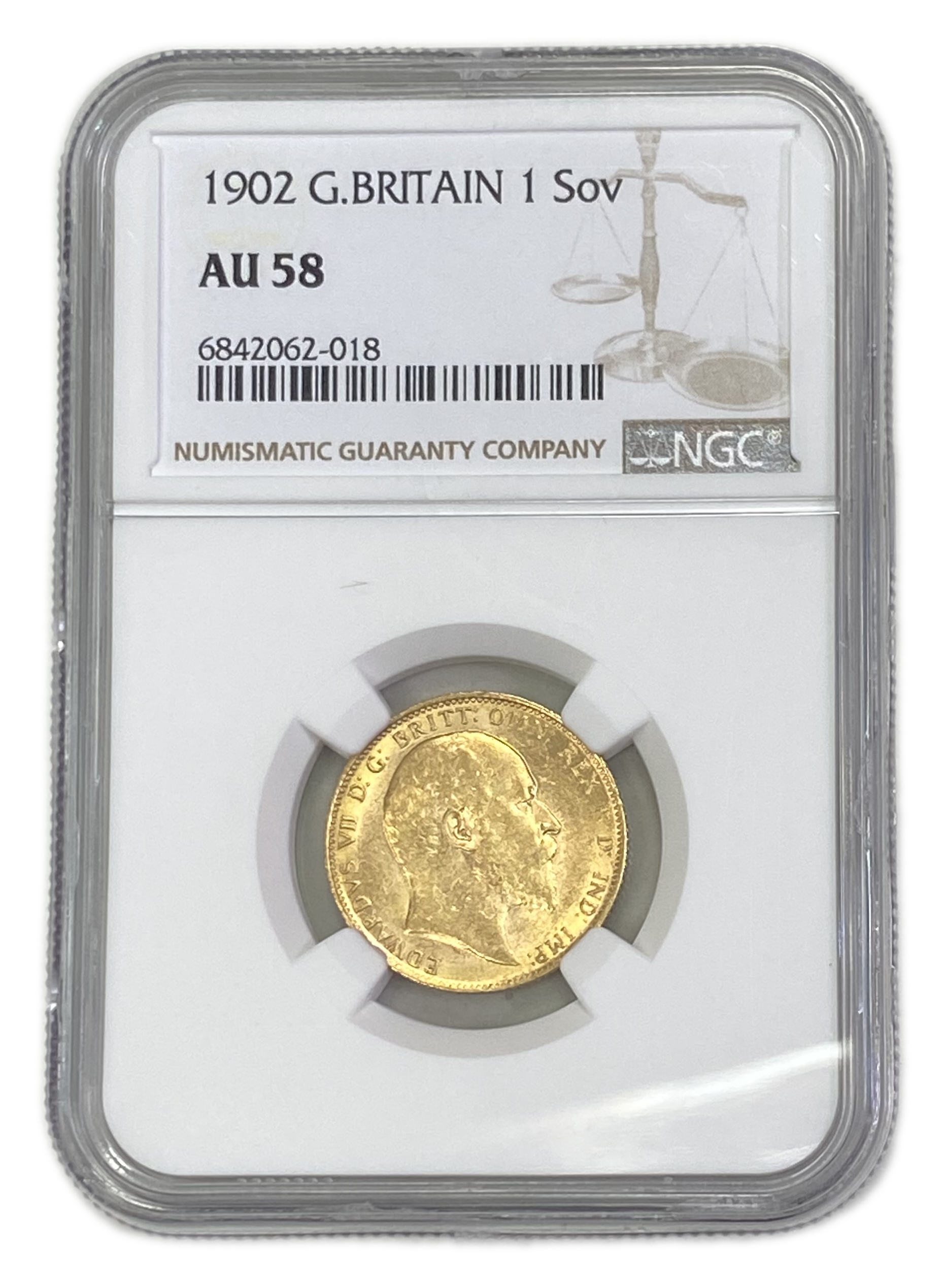 England (Great Britain) – 1 Sovereign 1902 – Edward VII – NGC AU 58 - Gold 917, 7.988g - 1 0