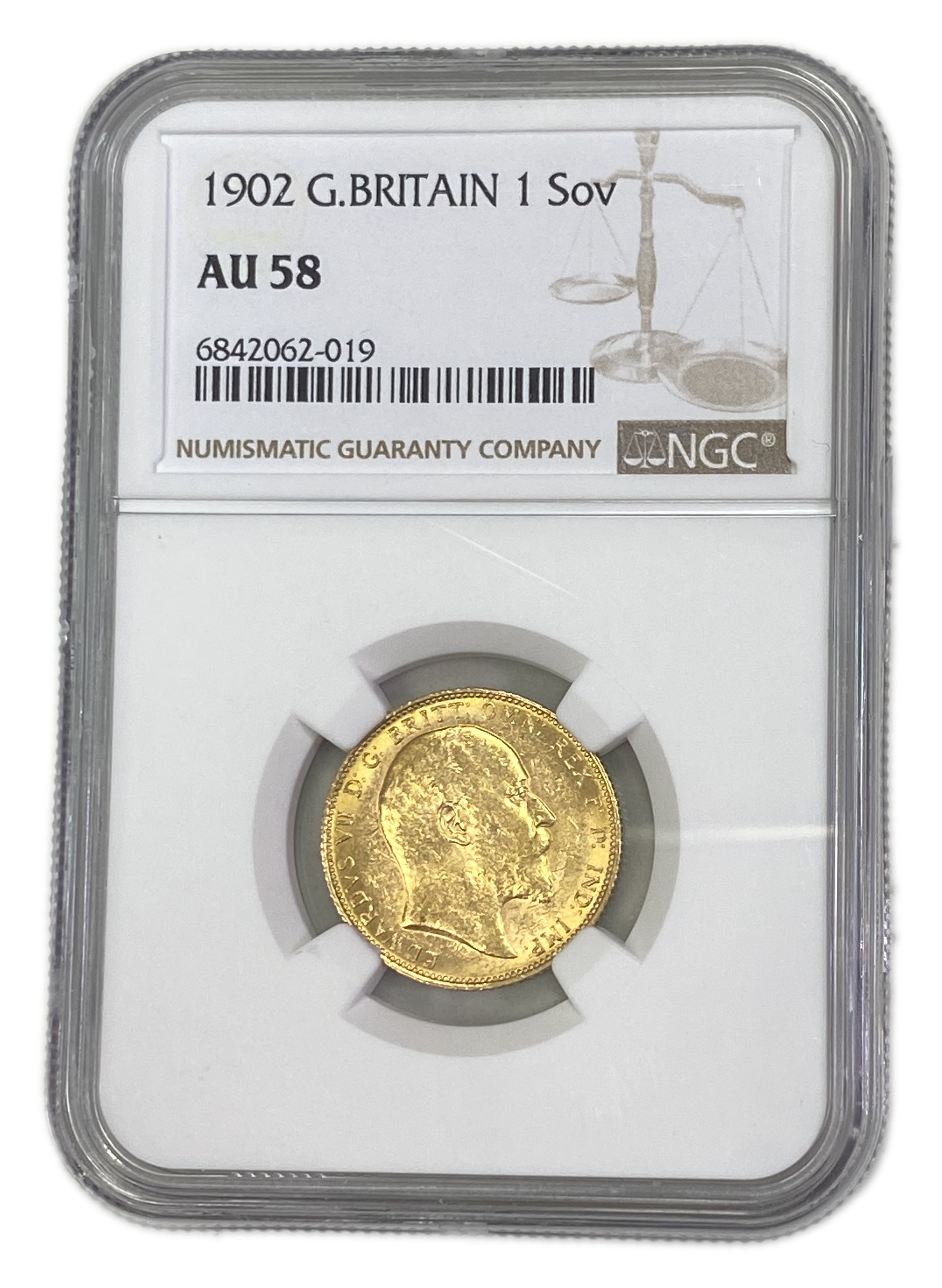 England (Great Britain) – 1 Sovereign 1902 – Edward VII – NGC AU 58 - Gold 917, 7.988g - 1 0