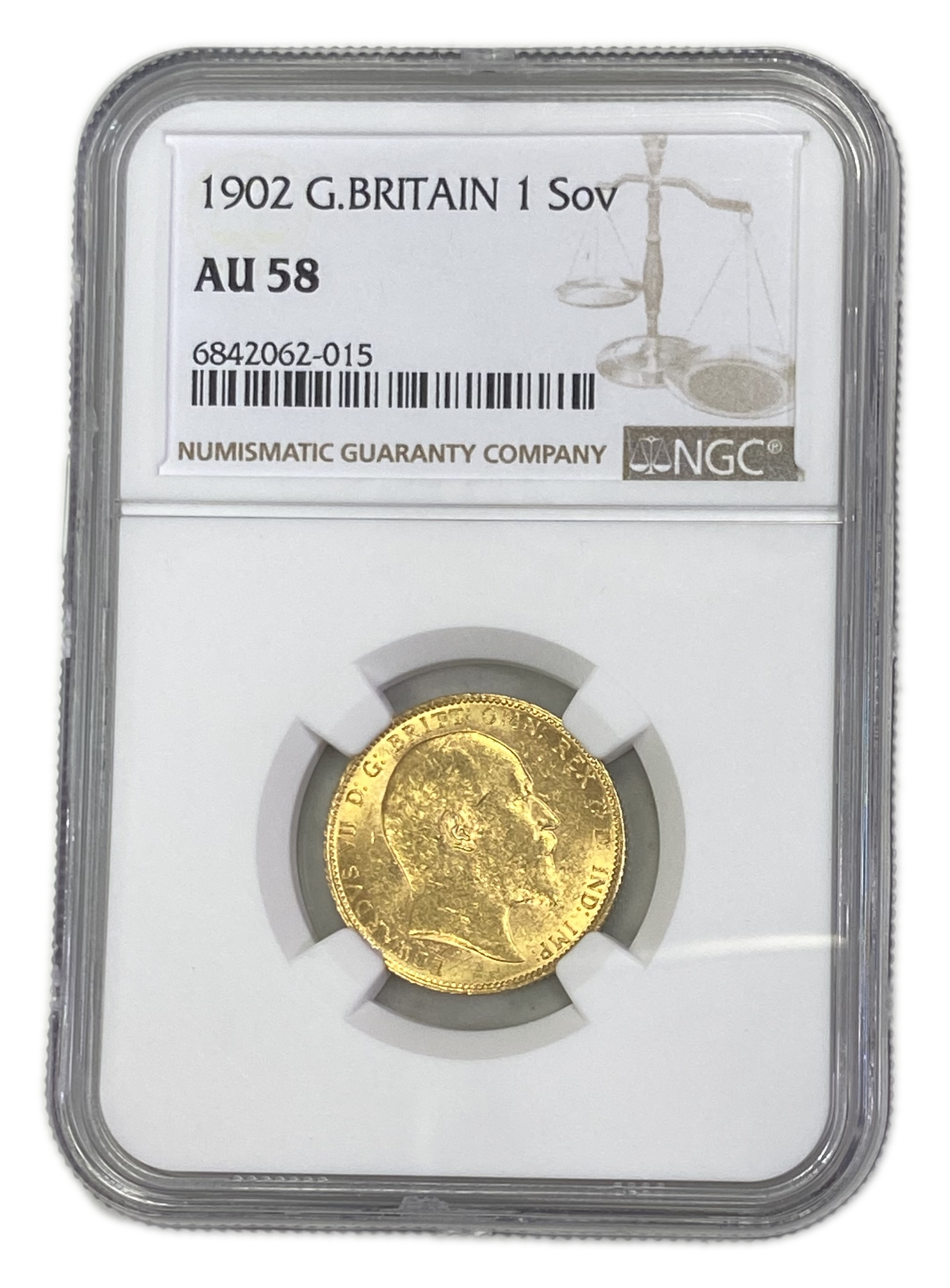England (Great Britain) – 1 Sovereign 1902 – Edward VII – NGC AU 58 - Gold 917, 7.988g - 1 0