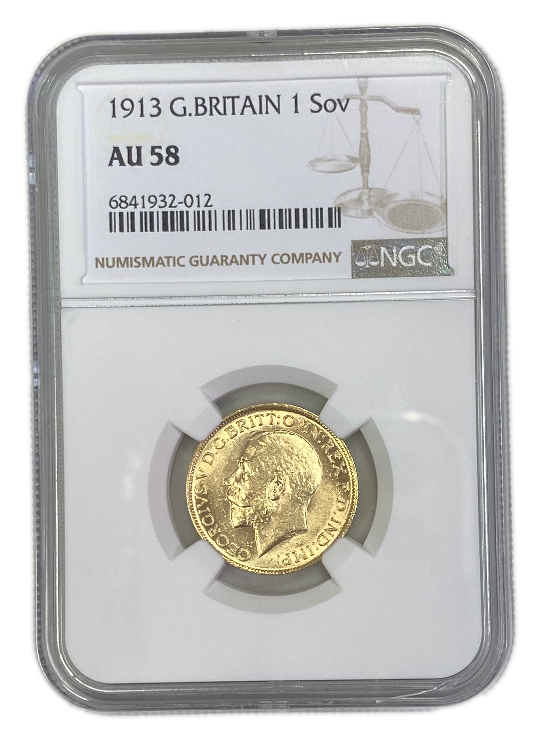 England (Great Britain) – 1 Sovereign 1913 – Edward VII – NGC AU 58 - Gold 917, 7.988g - 1 0