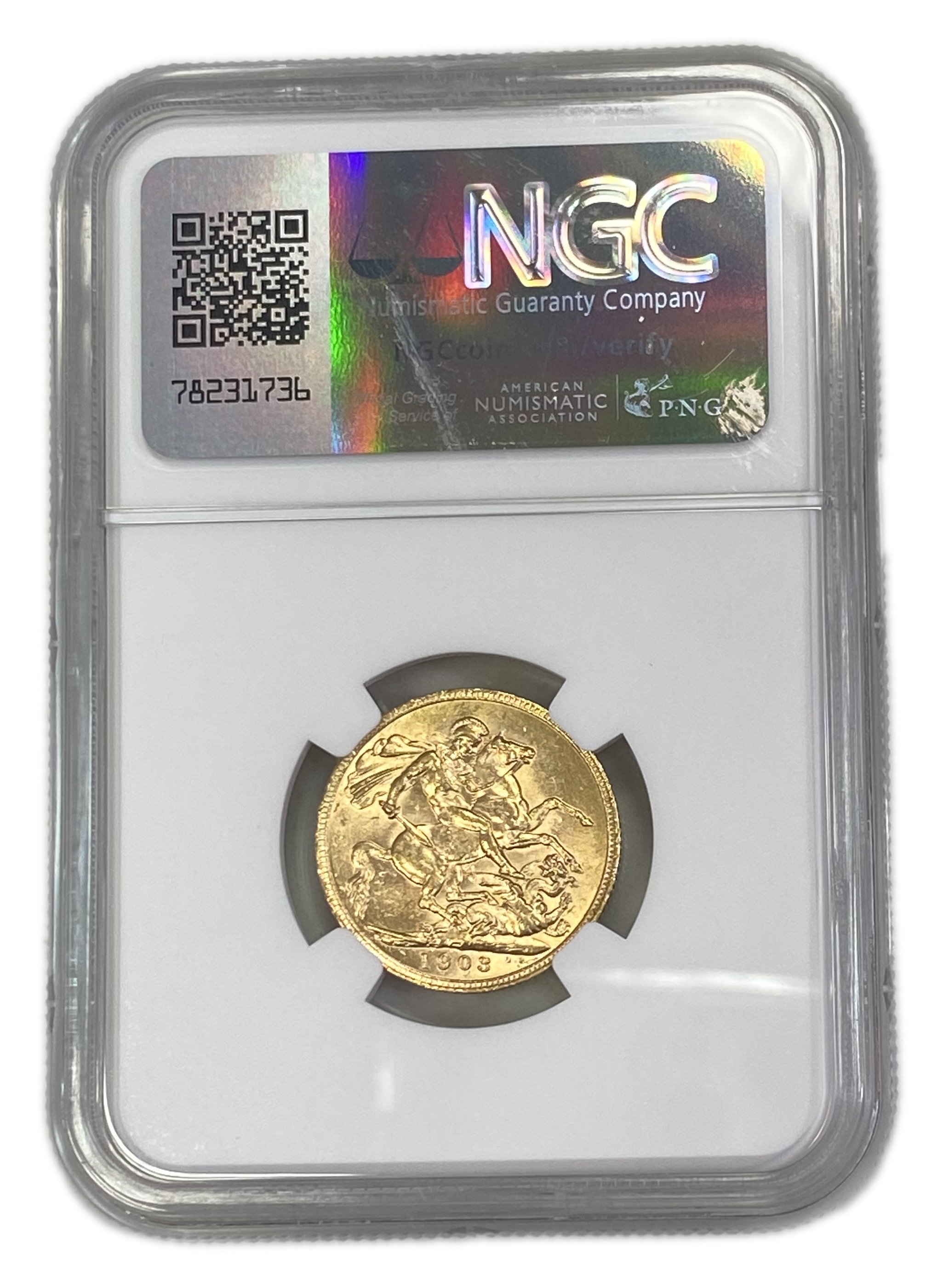 England (Great Britain) – 1 Sovereign 1903 – Edward VII – NGC MS 62 - Gold 917, 7.988g - 1 1