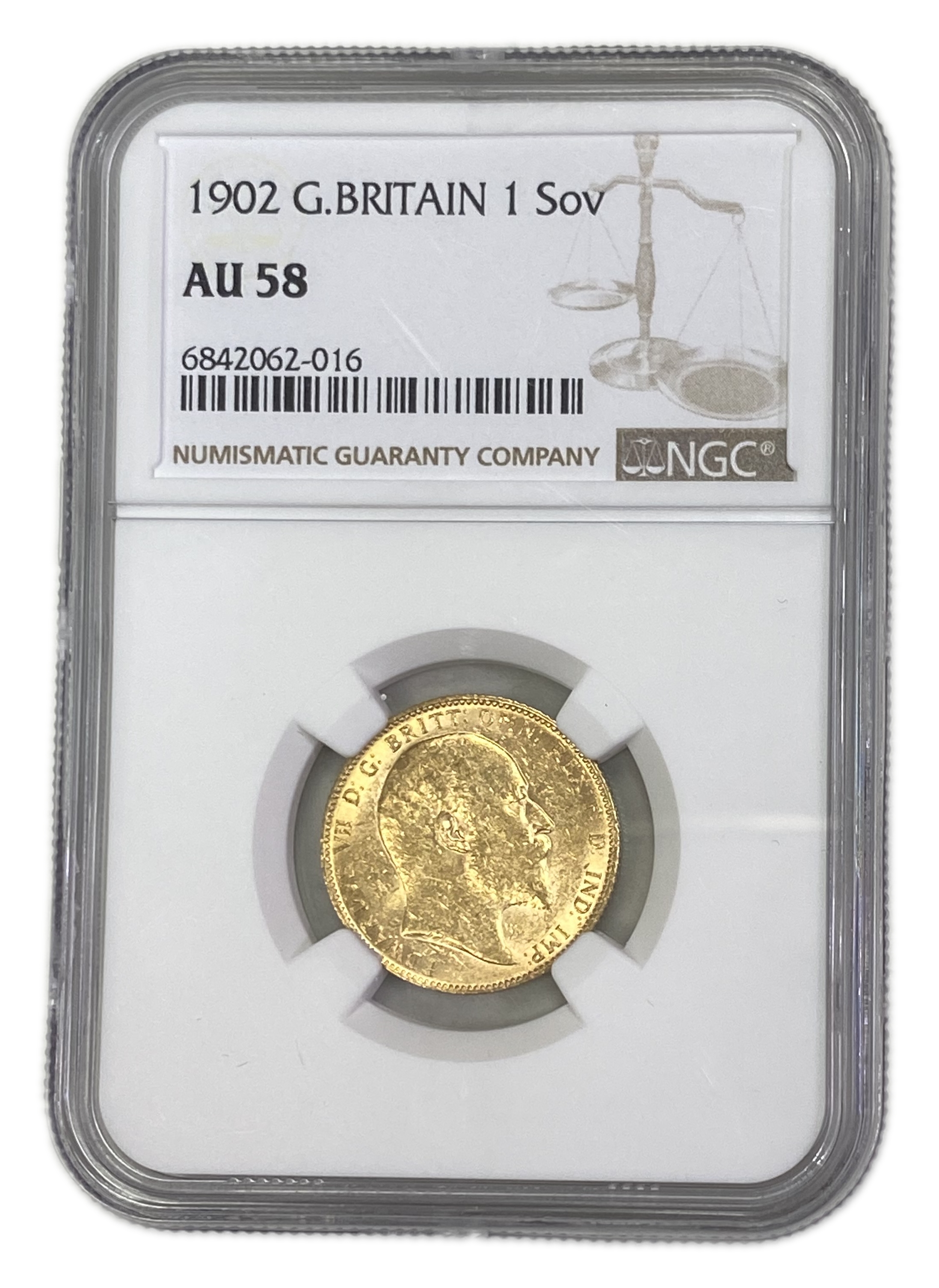 England (Great Britain) – 1 Sovereign 1902 – Edward VII – NGC AU 58 - Gold 917, 7.988g - 1 0