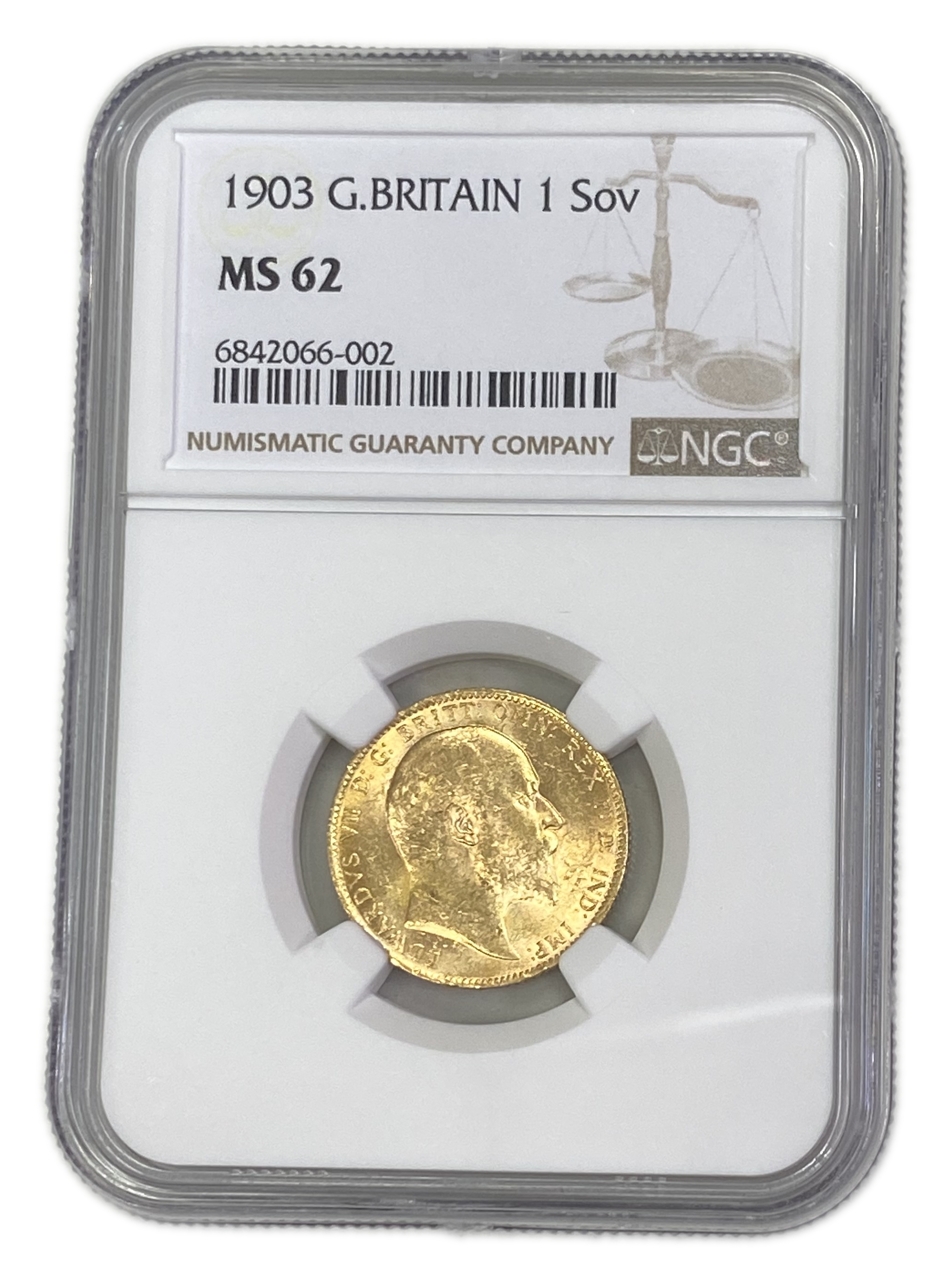 England (Great Britain) – 1 Sovereign 1903 – Edward VII – NGC MS 62 - Gold 917, 7.988g - 1 0