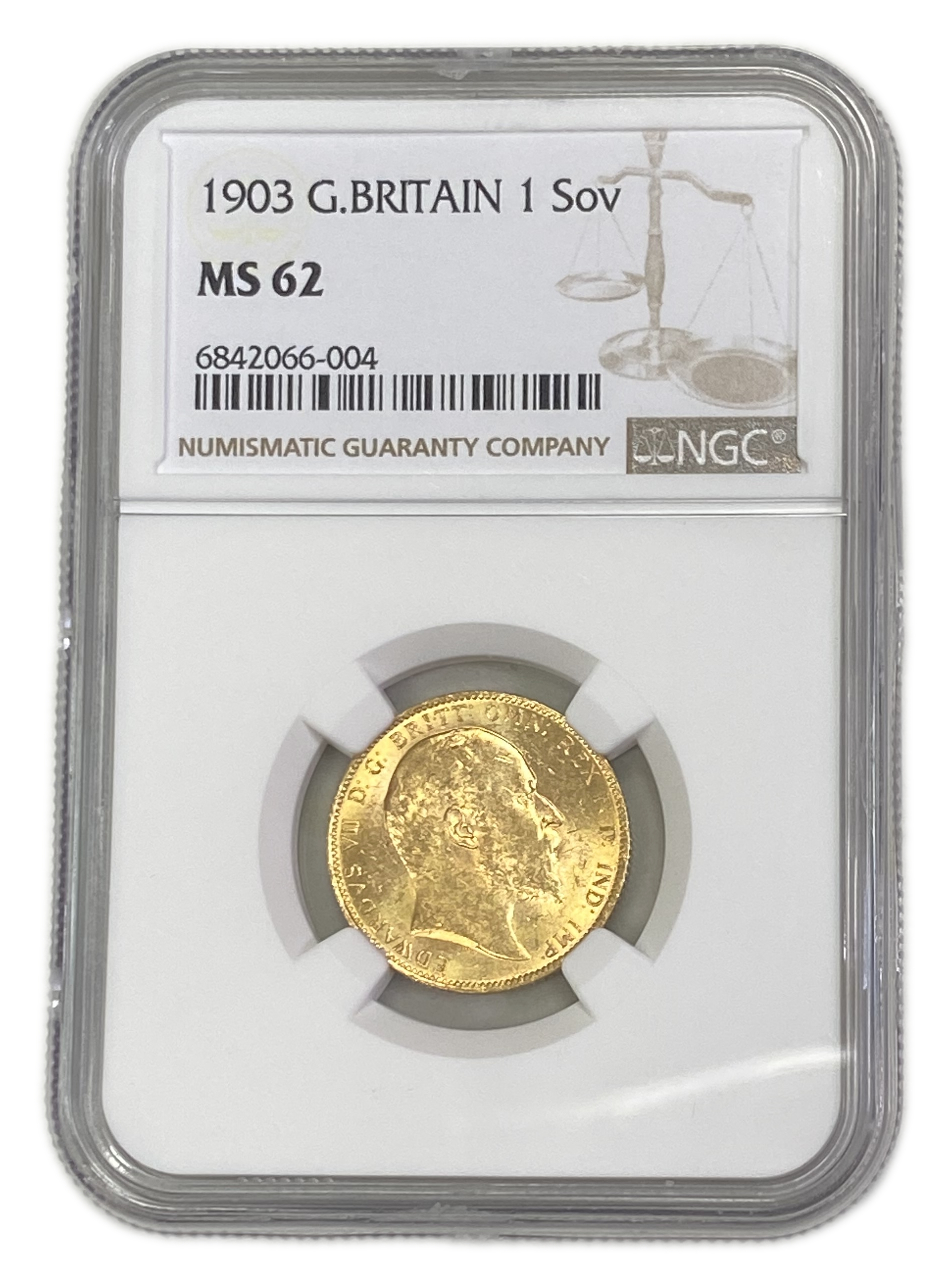 England (Great Britain) – 1 Sovereign 1903 – Edward VII – NGC MS 62 - Gold 917, 7.988g - 1 0