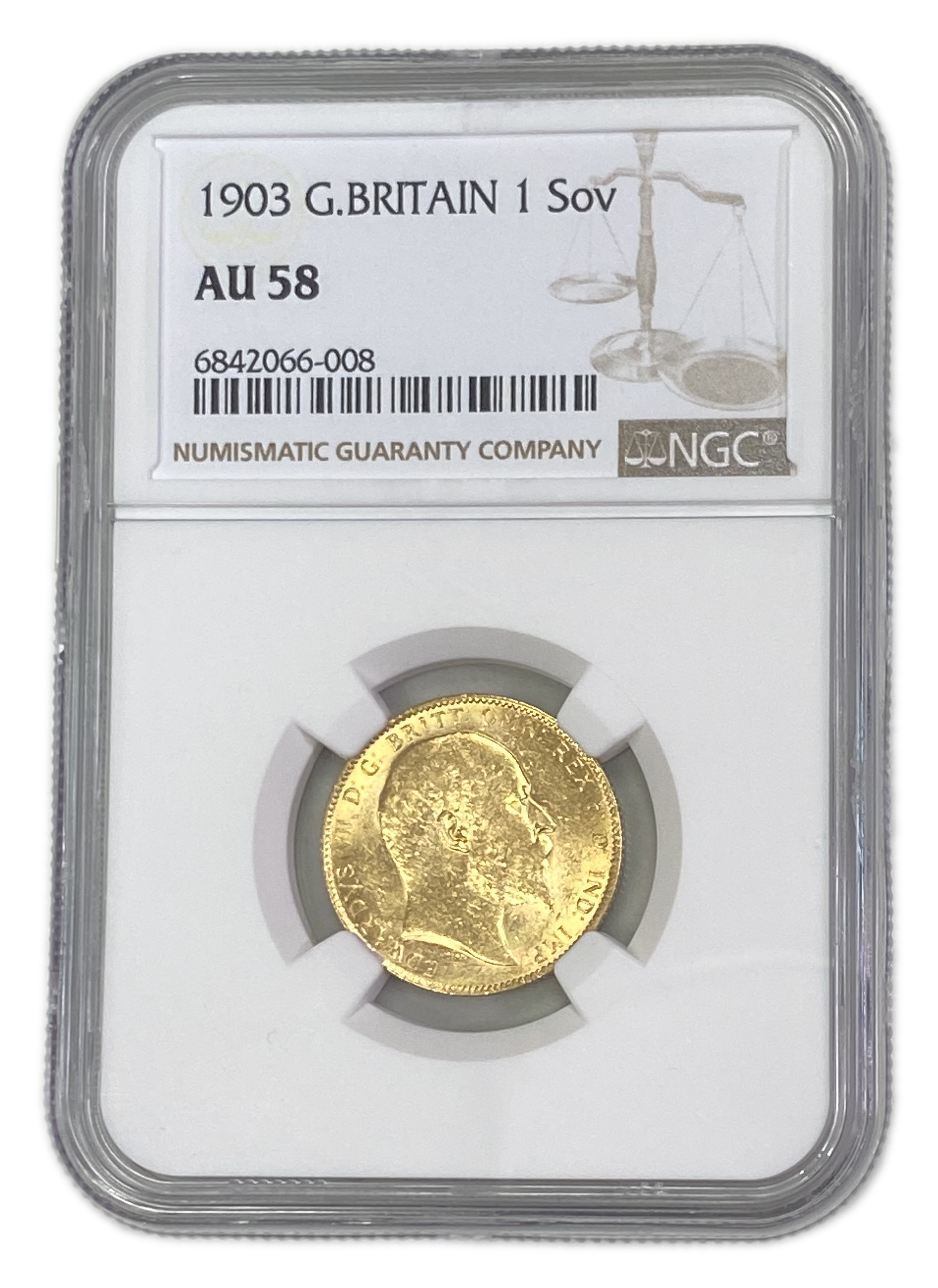 England (Great Britain) – 1 Sovereign 1903 – Edward VII – NGC MS 61 - Gold 917, 7.988g - 1 0