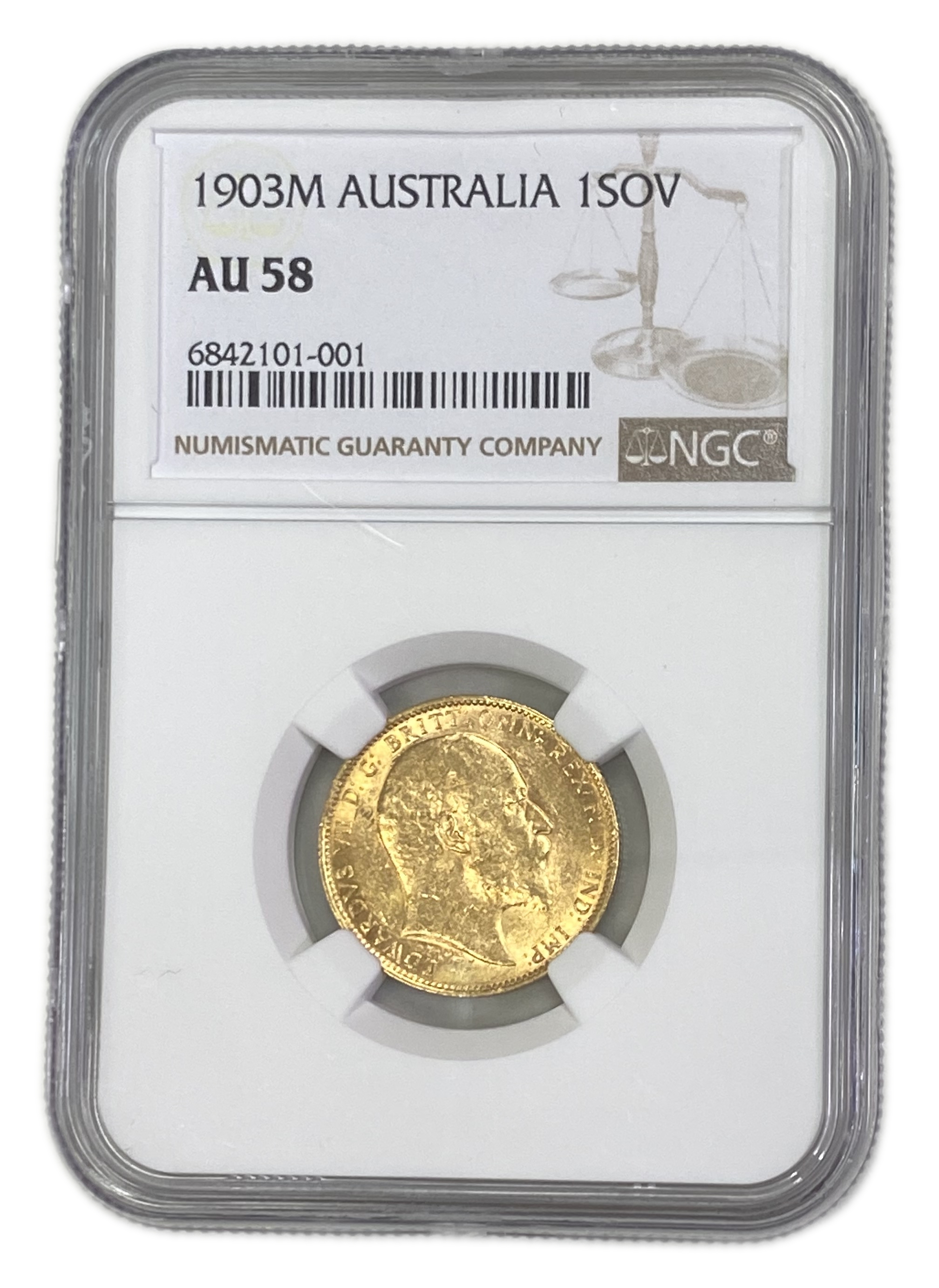 England (Great Britain) – Australia Melbourne – 1 Sovereign 1903 M – Edward VII – NGC AU 58 - Gold 917, 7.988g - 1 0