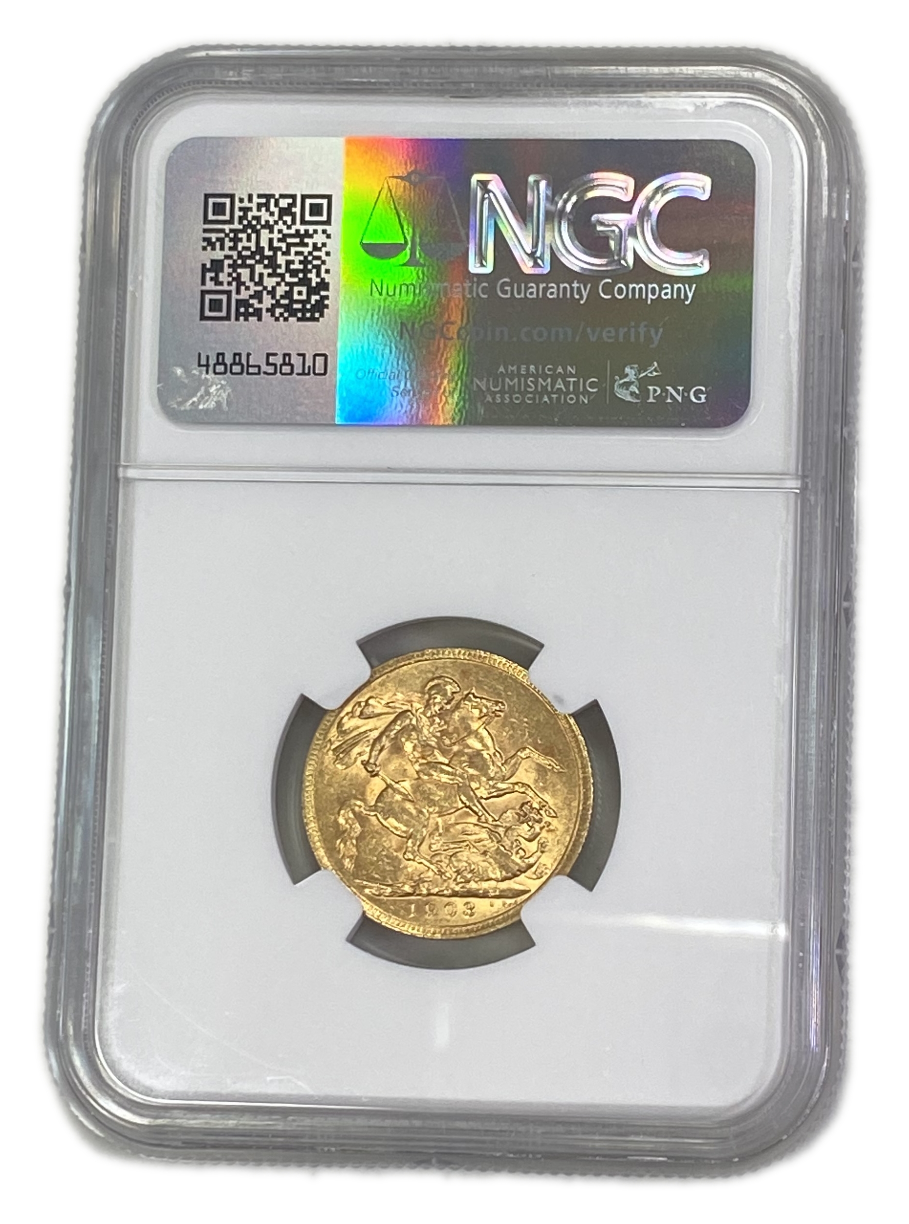England (Great Britain) – Australia Melbourne – 1 Sovereign 1903 M – Edward VII – NGC AU 58 - Gold 917, 7.988g - 1 1