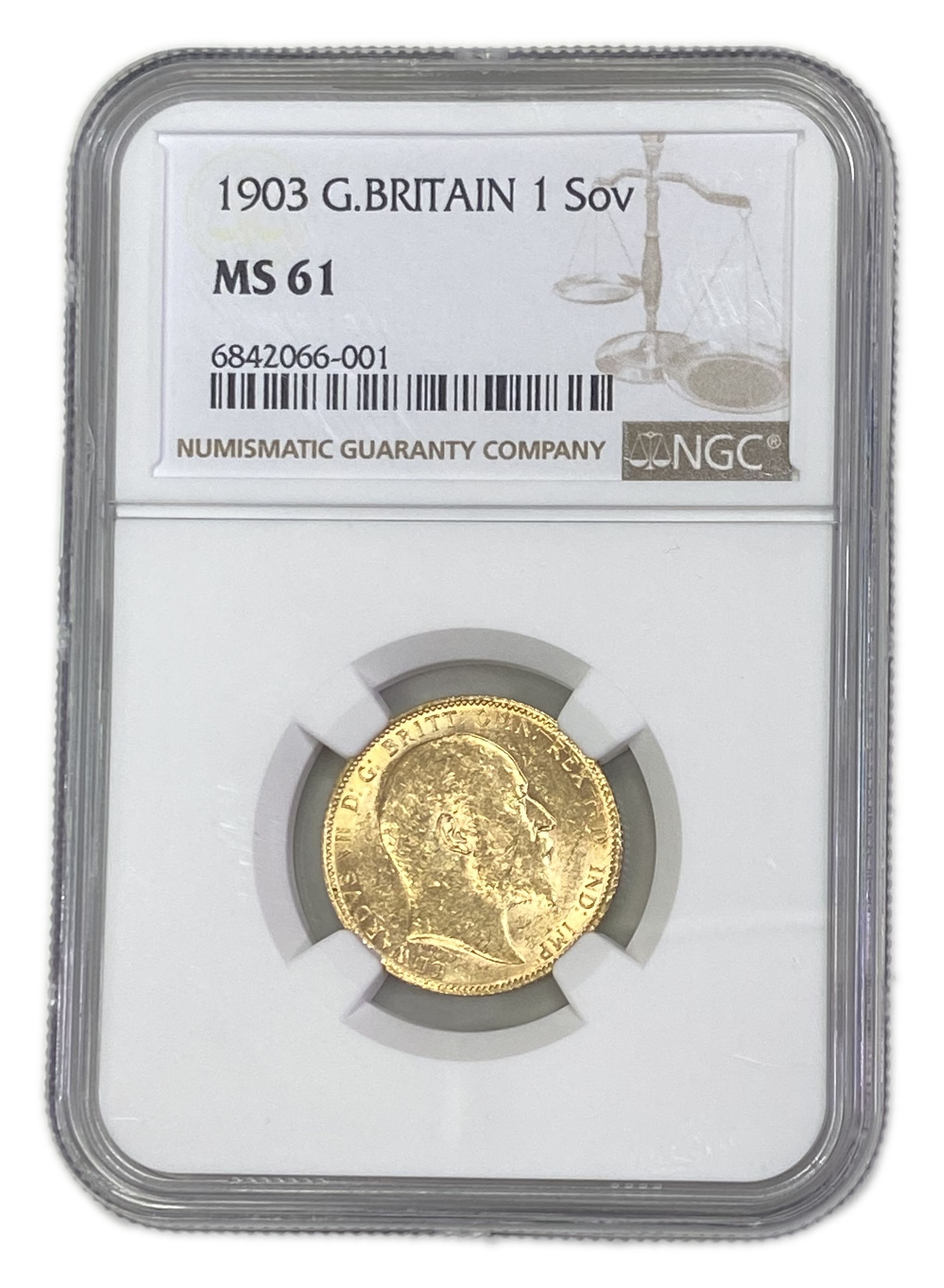 England (Great Britain) – 1 Sovereign 1903 – Edward VII – NGC MS 61 - Gold 917, 7.988g - 1 0