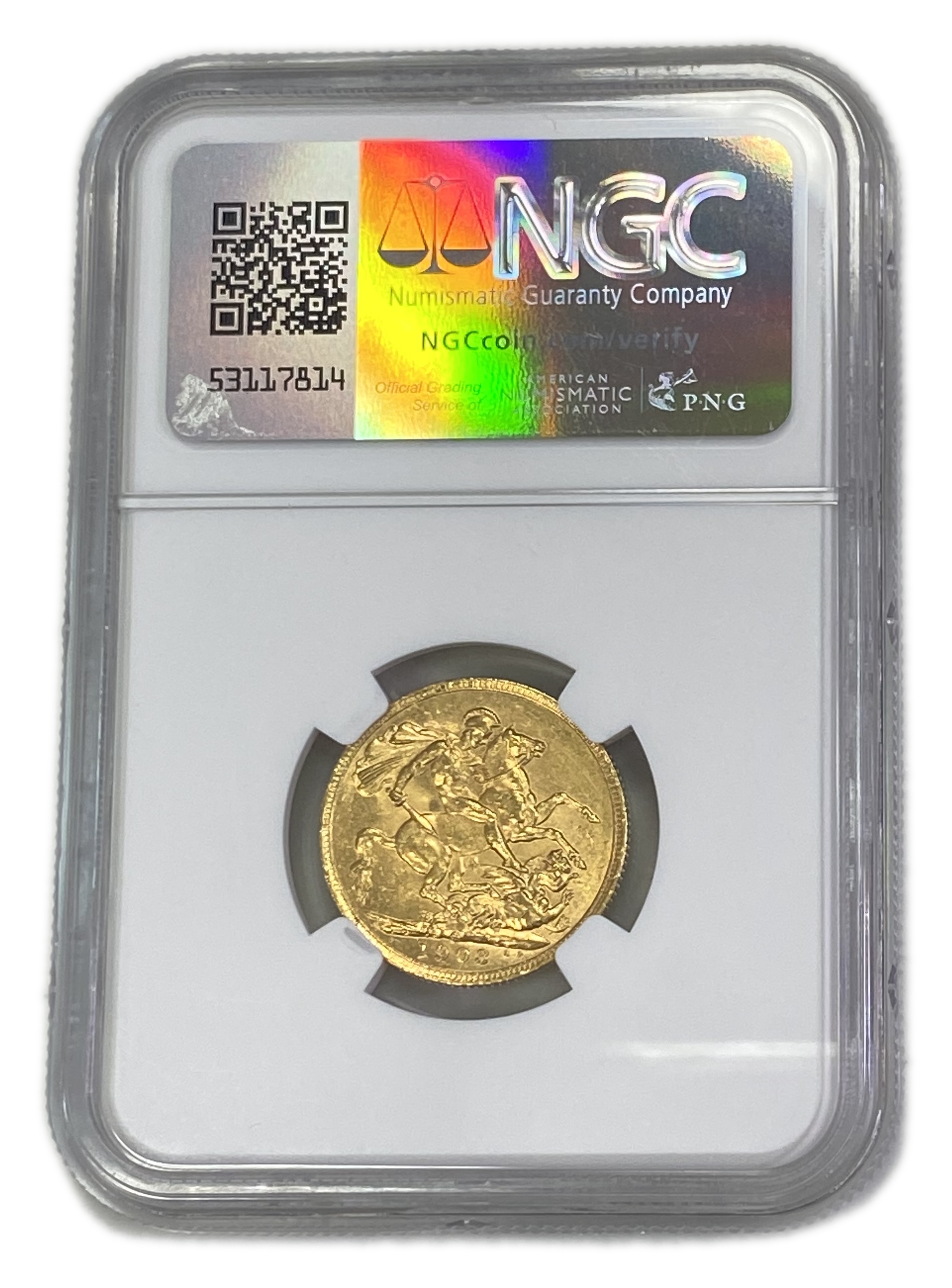 England (Great Britain) – Australia Sydney – 1 Sovereign 1903 S – Edward VII – NGC UNC DETAILS - Gold 917, 7.988g - 1 1