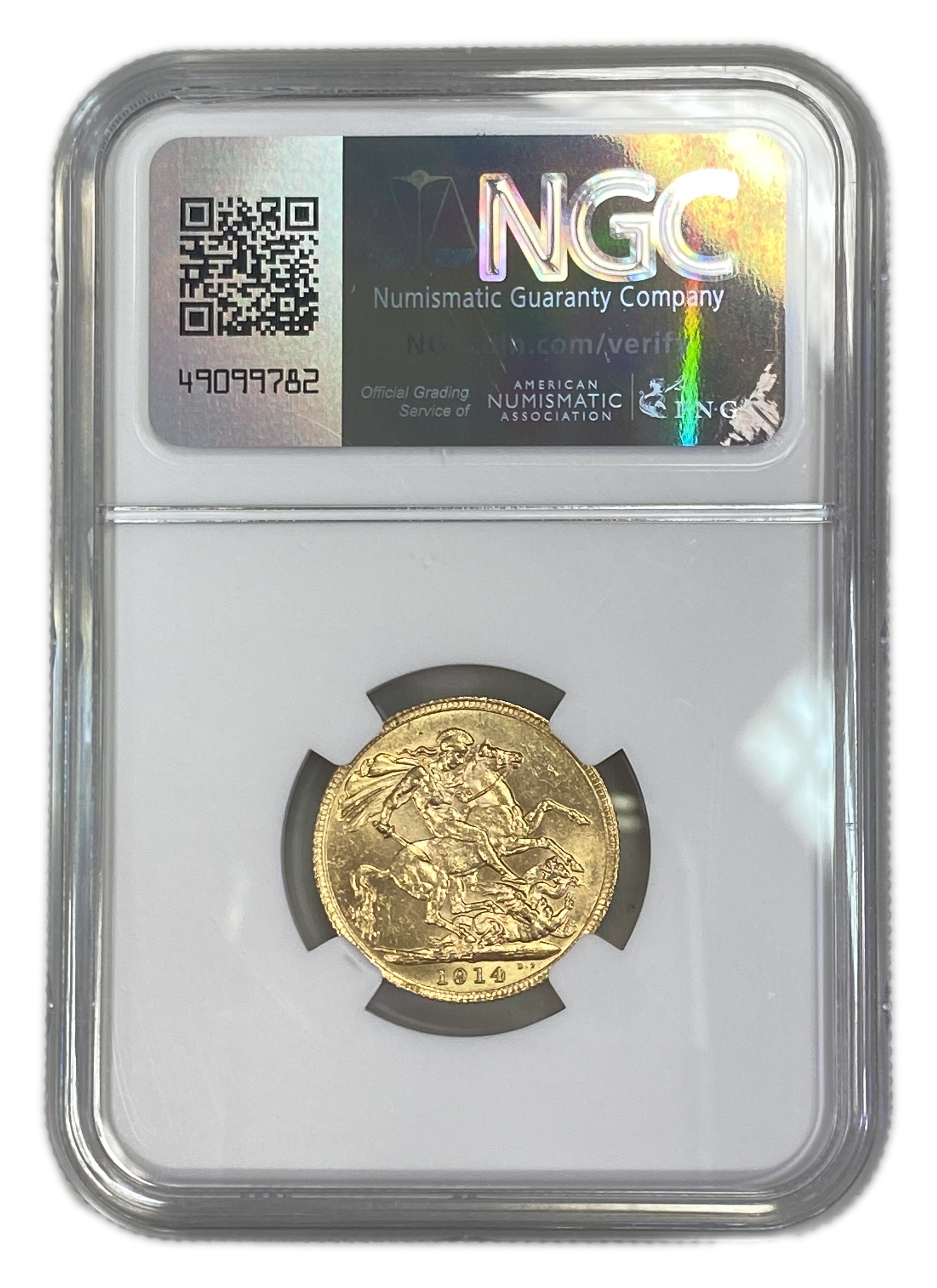 England (Great Britain) – 1 Sovereign 1914 – Edward VII – NGC AU 58 - Gold 917, 7.988g - 1 1