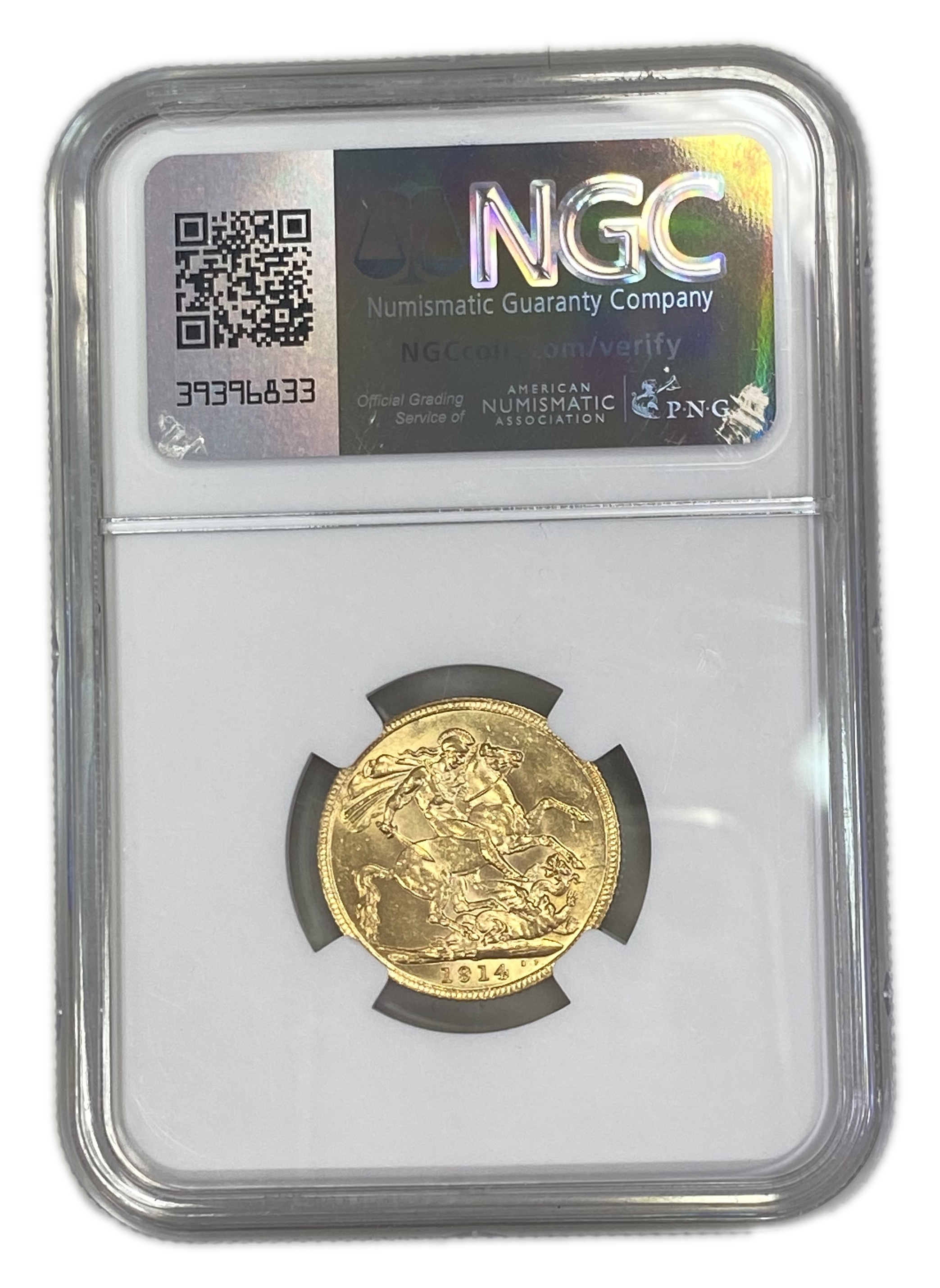 England (Great Britain) – 1 Sovereign 1914 – Edward VII – NGC AU 58 - Gold 917, 7.988g - 1 1