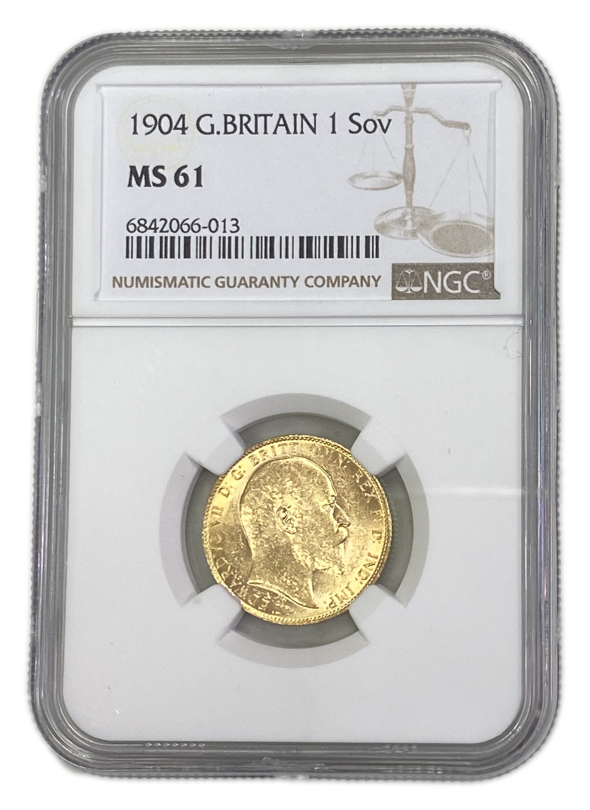 England (Great Britain) – 1 Sovereign 1904 – Edward VII – NGC MS 61 - Gold 917, 7.988g - 1 0