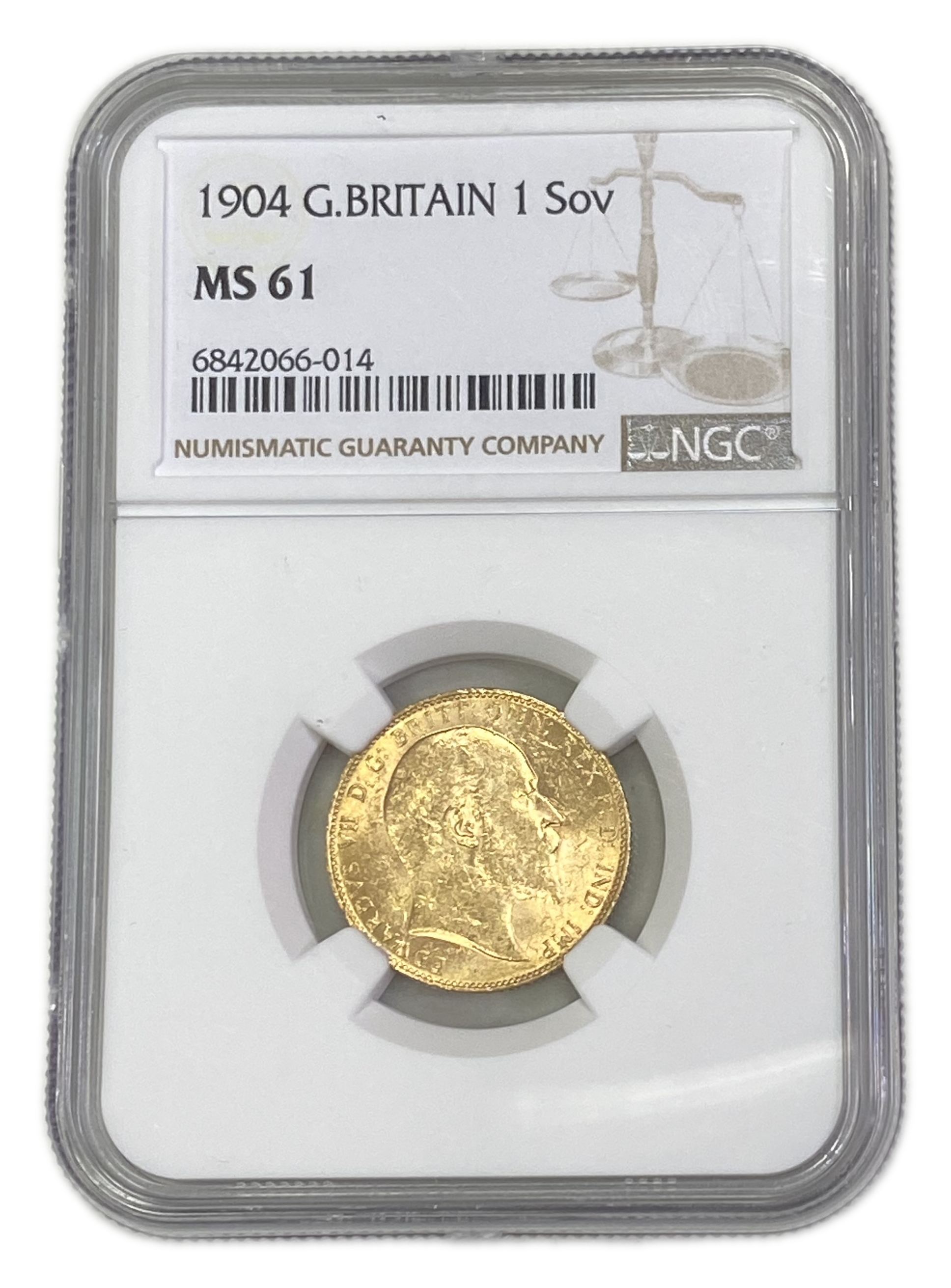 England (Great Britain) – 1 Sovereign 1904 – Edward VII – NGC MS 61 - Gold 917, 7.988g - 1 0