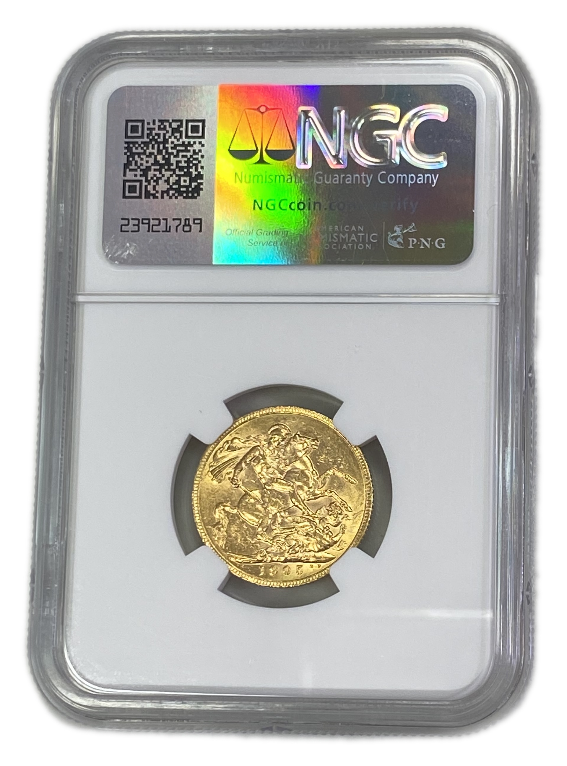 England (Great Britain) – 1 Sovereign 1905 – Edward VII – NGC AU 58 - Gold 917, 7.988g - 1 1