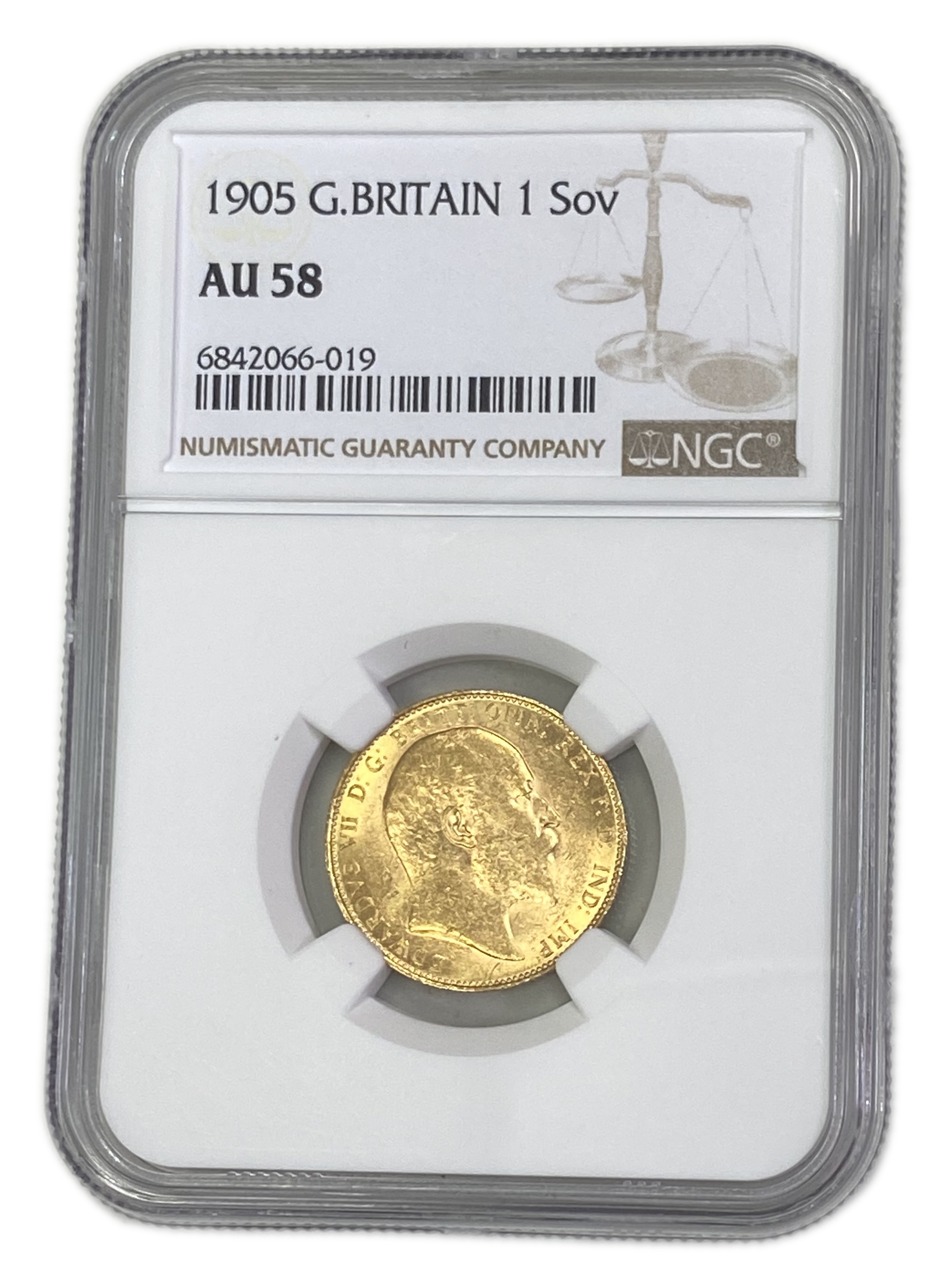England (Great Britain) – 1 Sovereign 1905 – Edward VII – NGC AU 58 - Gold 917, 7.988g - 1 0
