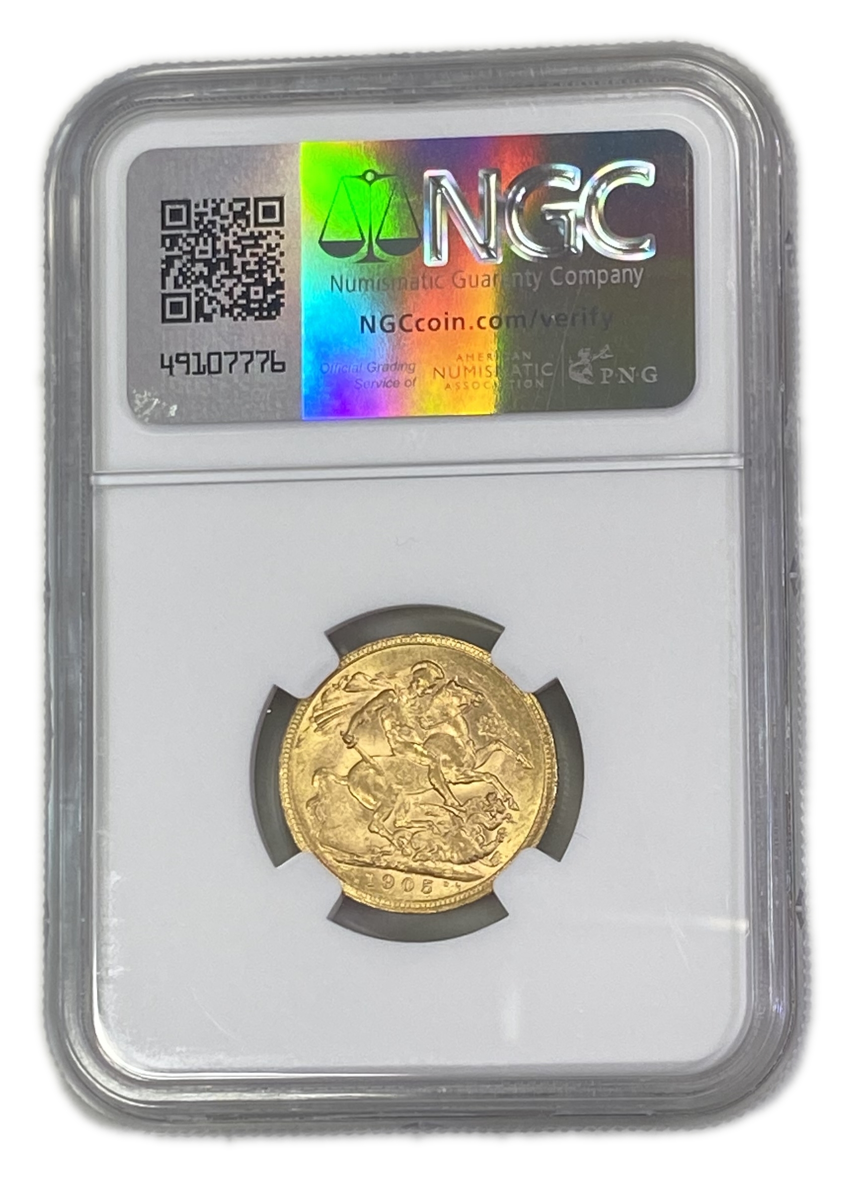 England (Great Britain) – Australia Melbourne – 1 Sovereign 1905 M – Edward VII – NGC AU 58 - Gold 917, 7.988g - 1 1