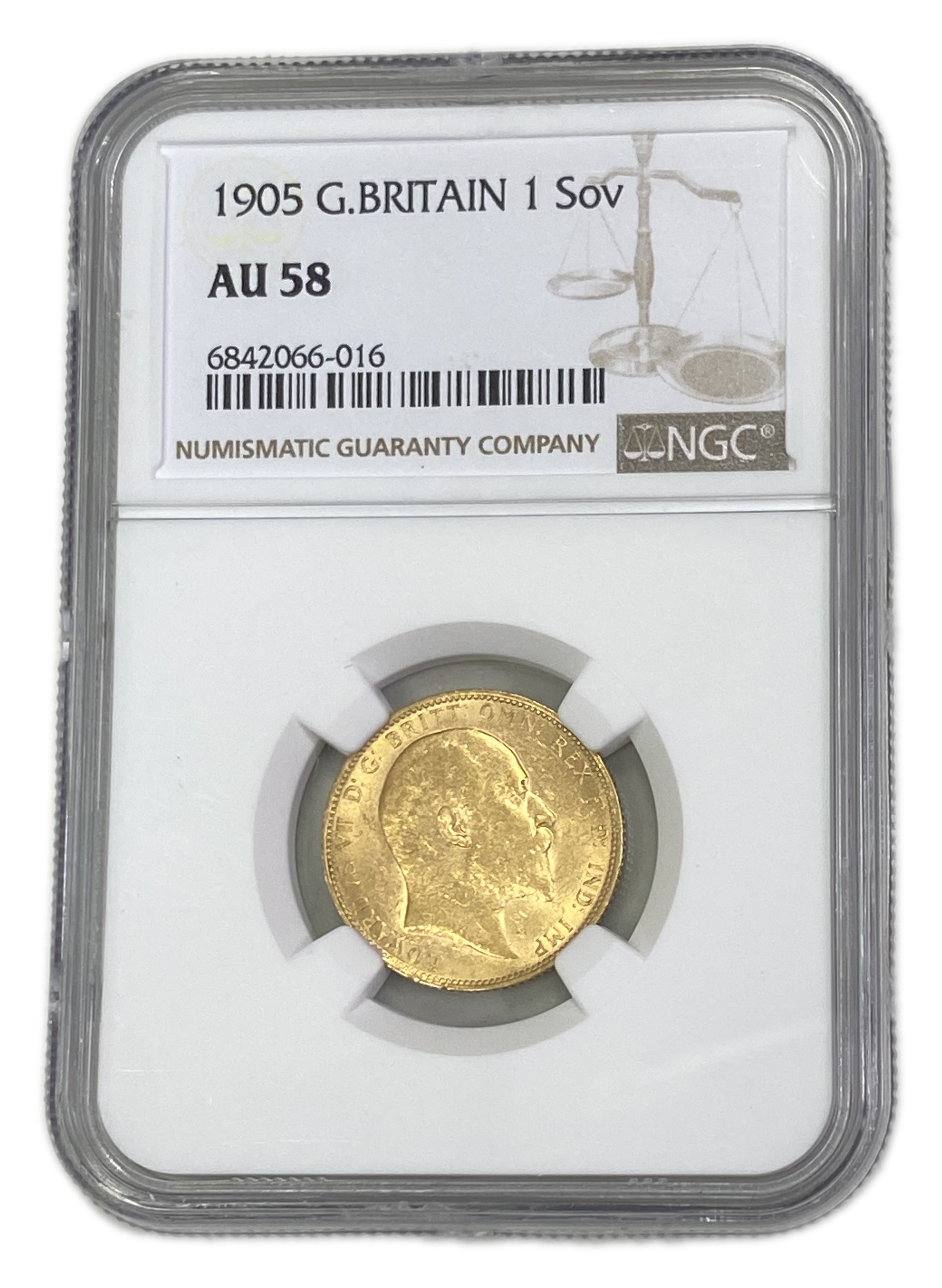 England (Great Britain) – 1 Sovereign 1905 – Edward VII – NGC AU 58 - Gold 917, 7.988g - 1 0