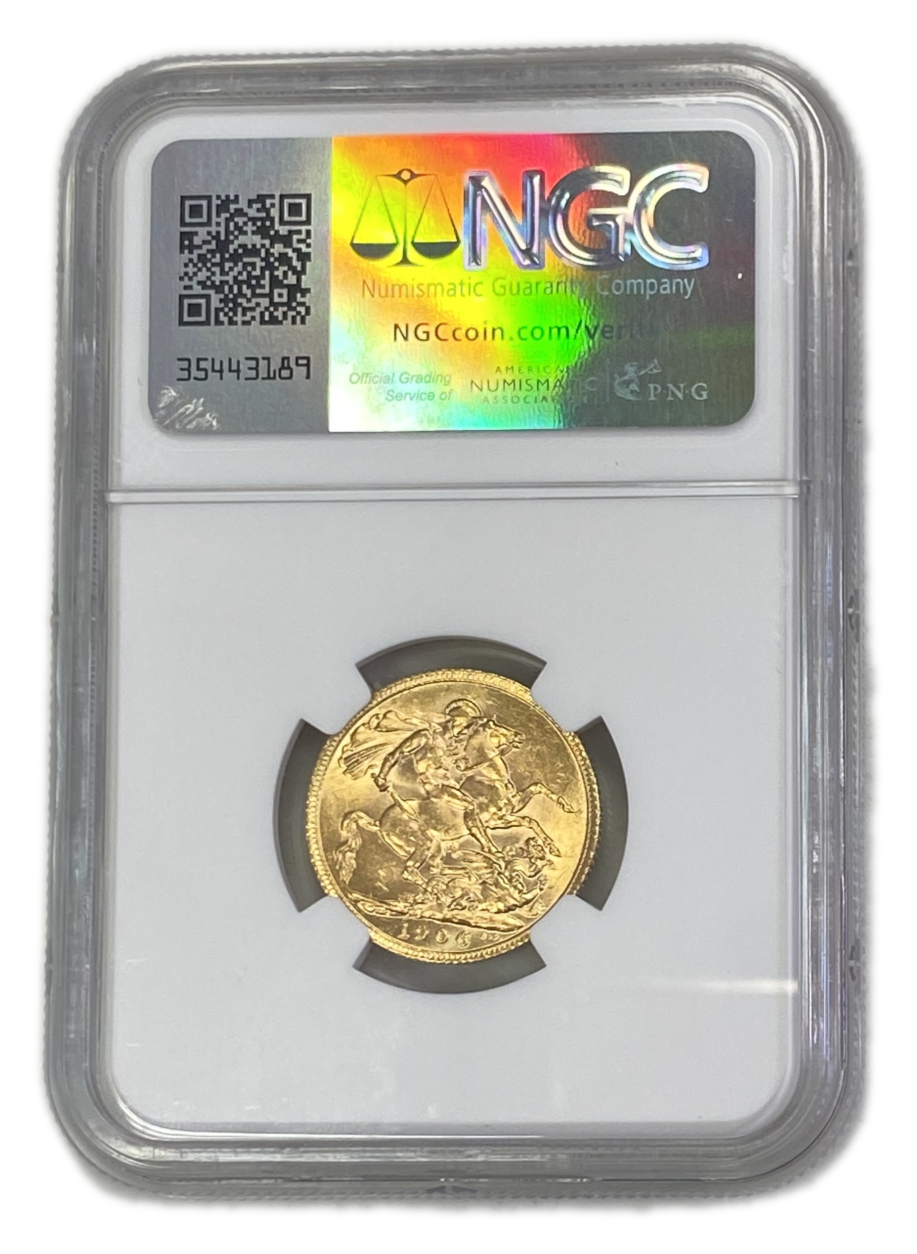 England (Great Britain) – 1 Sovereign 1906 – Edward VII – NGC MS 61 - Gold 917, 7.988g - 1 1