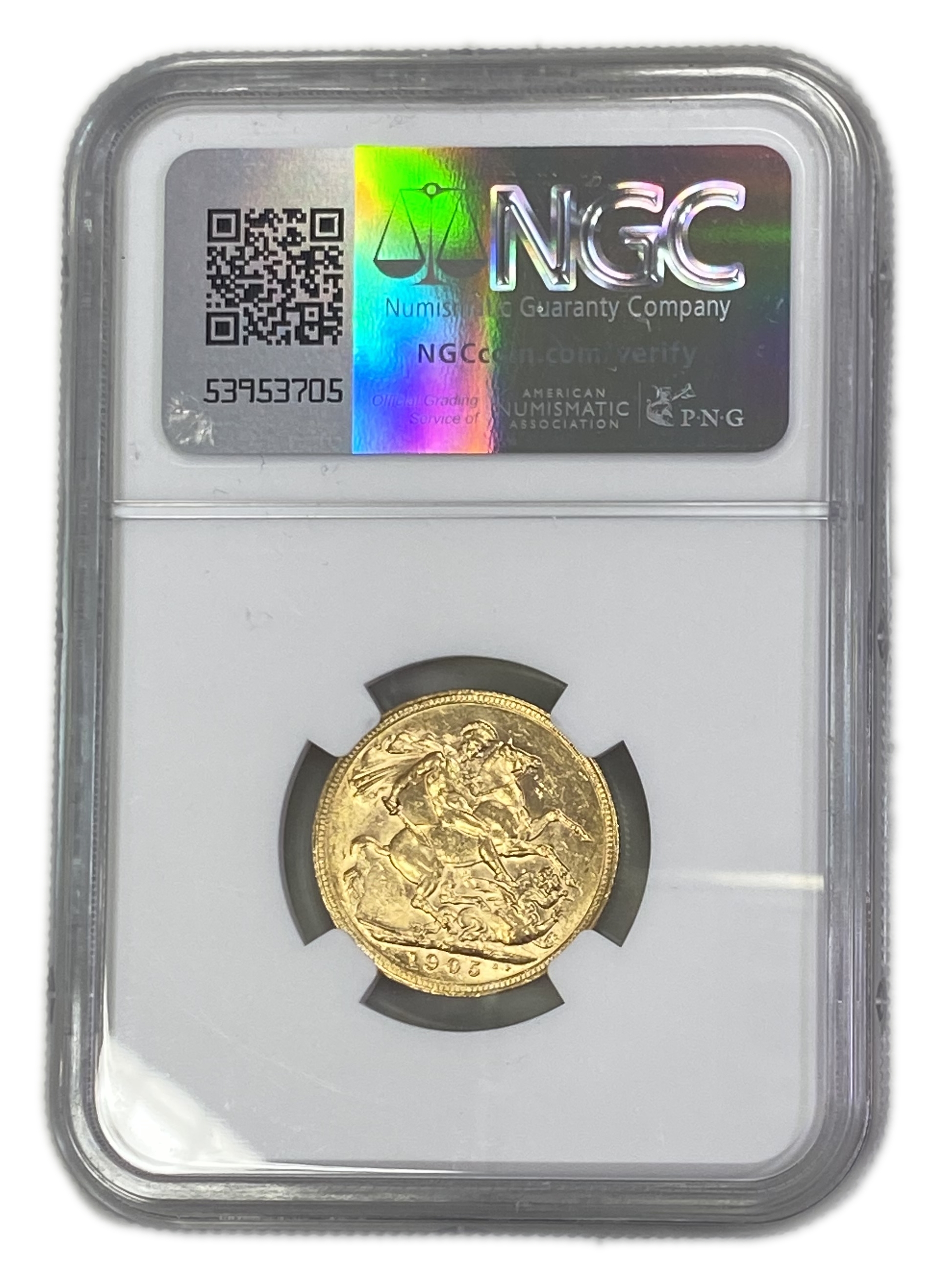 England (Great Britain) – Australia Melbourne – 1 Sovereign 1905 M – Edward VII – NGC AU DETAILS - Gold 917, 7.988g - 1 1