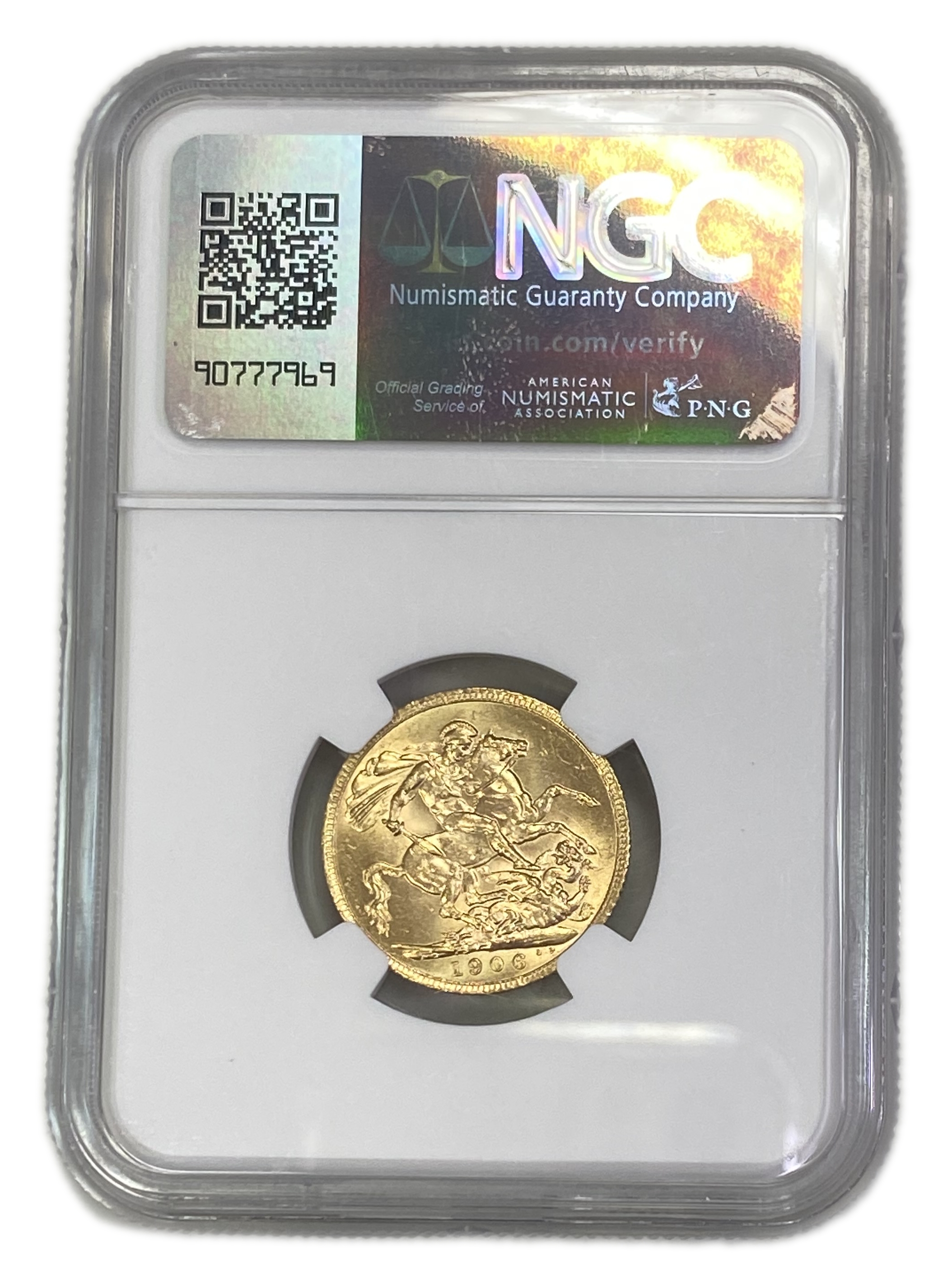 England (Great Britain) – 1 Sovereign 1906 – Edward VII – NGC MS 61 - Gold 917, 7.988g - 1 1