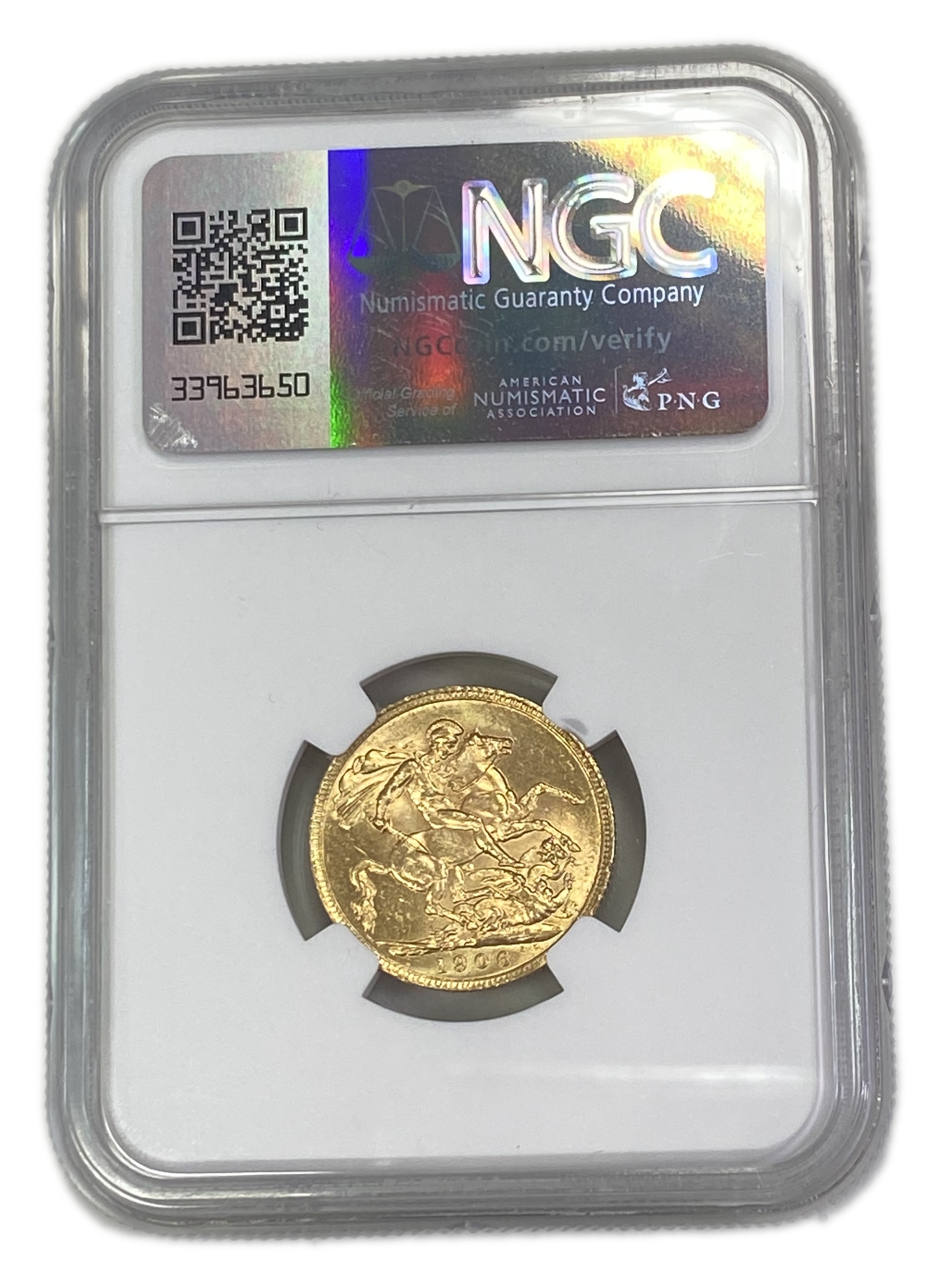 England (Great Britain) – 1 Sovereign 1906 – Edward VII – NGC AU 58 - Gold 917, 7.988g - 1 1