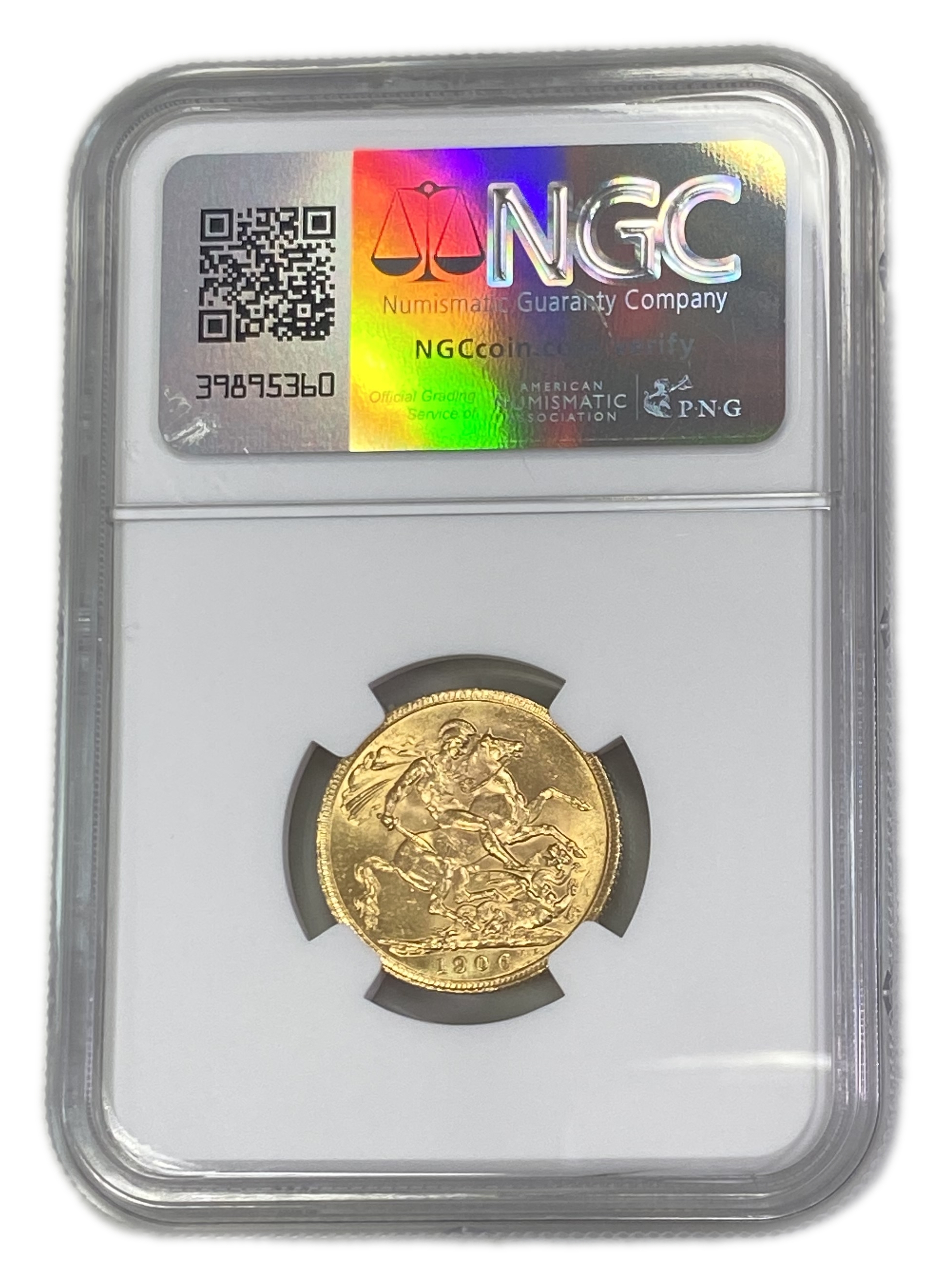 England (Great Britain) – 1 Sovereign 1906 – Edward VII – NGC AU 58 - Gold 917, 7.988g - 1 1