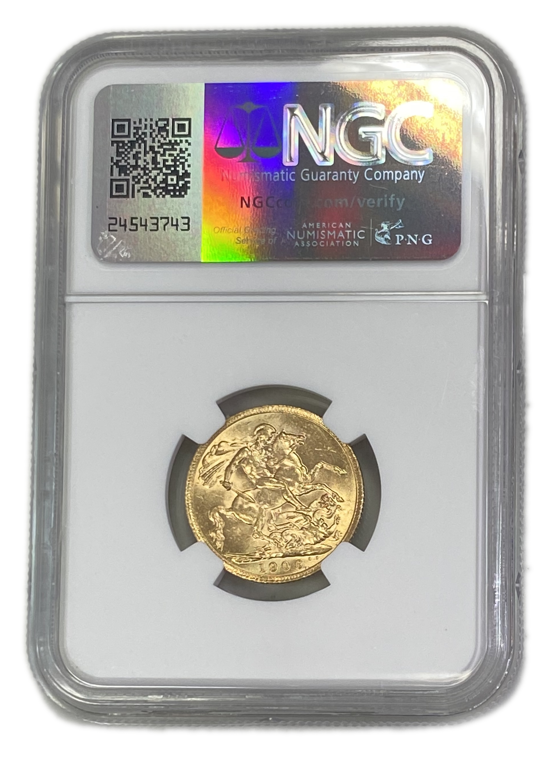 England (Great Britain) – 1 Sovereign 1906 – Edward VII – NGC AU 58 - Gold 917, 7.988g - 1 1