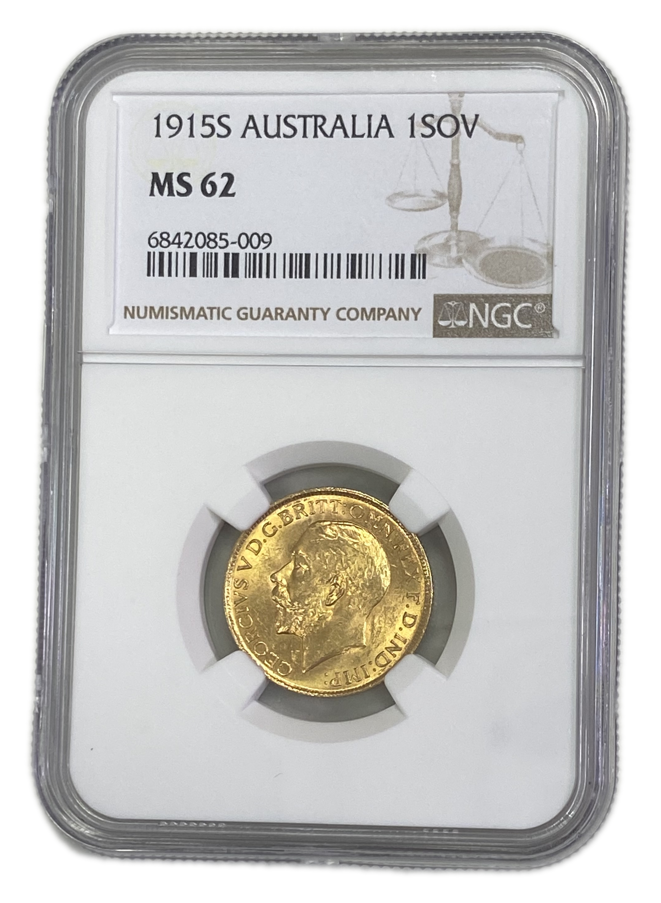 England (Great Britain) – Australia Sydney – 1 Sovereign 1915 S – Edward VII – NGC MS 62 - Gold 917, 7.988g - 1 0
